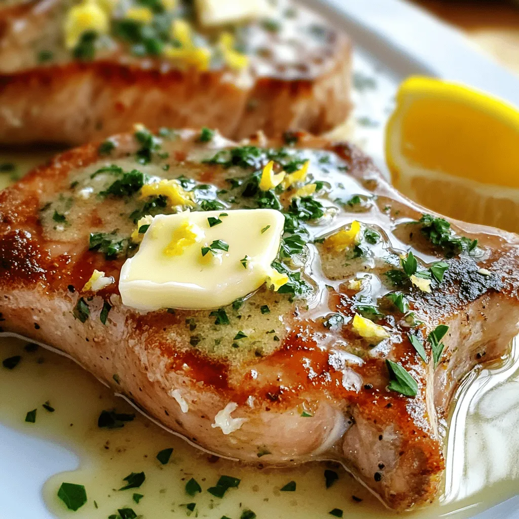 Für die perfekten Schweinekoteletts brauchst du einige Hauptzutaten. Hier sind sie: - 4 Schweinekoteletts mit Knochen (ca. 2,5 cm dick) - 4 Knoblauchzehen, fein gehackt - 2 Esslöffel Olivenöl Die richtigen Gewürze machen einen großen Unterschied. Hier sind die, die du benötigen wirst: - 1 Teelöffel geräuchertes Paprikapulver - 1 Teelöffel getrockneter Oregano - 1 Teelöffel Salz - ½ Teelöffel schwarzer Pfeffer Für die köstliche Knoblauchsauce benötigst du noch ein paar zusätzliche Zutaten: - ½ Tasse Hühnerbrühe - 2 Esslöffel ungesalzene Butter - 2 Esslöffel frische Petersilie, gehackt - Abrieb von 1 Zitrone Mit diesen Zutaten hast du alles, was du brauchst, um deine Schweinekoteletts zubereiten. Die Mischung aus Gewürzen und frischen Zutaten sorgt für einen tollen Geschmack. Wenn du mehr über die Zubereitung erfahren möchtest, schau dir das Full Recipe an. Um die Koteletts lecker zu machen, beginne mit der Marinade. Mische Knoblauch, Olivenöl, Paprikapulver, Oregano, Salz und Pfeffer in einer Schüssel. Reibe diese Mischung auf die Schweinekoteletts. Lass sie mindestens 30 Minuten marinieren. Wenn du mehr Zeit hast, lass sie bis zu 2 Stunden im Kühlschrank. Dies gibt den Koteletts mehr Geschmack. Erhitze eine große Pfanne bei mittlerer bis hoher Hitze. Sobald die Pfanne heiß ist, lege die marinierten Koteletts hinein. Brate sie 4-5 Minuten auf jeder Seite an. Achte darauf, dass sie eine goldbraune Kruste bekommen. Die innere Temperatur sollte 63°C erreichen. Wenn die Pfanne voll ist, brate die Koteletts in Portionen. So werden sie gleichmäßig gar. Nimm die Koteletts aus der Pfanne und lege sie auf einen Teller. Decke sie mit Alufolie ab, damit sie warm bleiben. Gib nun die Hühnerbrühe in die Pfanne. Rühre, um die leckeren Rückstände vom Boden zu lösen. Lass die Brühe 3 Minuten köcheln. Füge dann die Butter, Petersilie und Zitronenabrieb hinzu. Rühre, bis die Butter schmilzt und alles gut vermischt ist. Diese Sauce wird die Koteletts perfekt ergänzen. Lege die Koteletts zurück in die Pfanne. Löffle die Knoblauch-Kräuter-Butter-Sauce großzügig über die Koteletts. Lass sie eine weitere Minute zusammen erhitzen. Serviere die Schweinekoteletts heiß, mit der restlichen Sauce darüber. Für die Präsentation lege die Koteletts auf einen Teller. Garniere sie mit zusätzlicher gehackter Petersilie und einem Zitronenschnitz. So sieht das Gericht frisch und einladend aus. Du findest das gesamte Rezept im Abschnitt "Full Recipe". Um perfekte Schweinekoteletts zu braten, achte auf die Marinade. Die Koteletts brauchen Zeit, um den Geschmack aufzunehmen. Marinier sie mindestens 30 Minuten, besser jedoch zwei Stunden. Erhitze die Pfanne gut, bevor du die Koteletts hinzufügst. So bekommst du eine schöne Kruste. Brate sie auf mittlerer bis hoher Hitze an. Nach 4-5 Minuten wendest du sie. Achte auf die Temperatur. Sie sollten 63°C erreichen, damit sie saftig sind. Die Wahl der Zutaten macht einen großen Unterschied. Frische Schweinekoteletts sind die beste Wahl. Sie sollten gut marmoriert sein. Achte auf frischen Knoblauch, denn er gibt der Sauce viel Geschmack. Verwende hochwertiges Olivenöl und frische Kräuter. Diese Zutaten bringen deine Koteletts auf ein neues Level. Auch der Zitronenabrieb sorgt für einen tollen Frischekick. Ein häufiger Fehler ist, die Koteletts zu früh zu wenden. Lass sie in Ruhe, damit sich die Kruste bildet. Ein anderer Fehler ist, die Koteletts zu überkochen. Wenn sie zu lange in der Pfanne sind, werden sie trocken. Überfülle die Pfanne nicht. Das verringert die Hitze und führt zu ungleichmäßigem Garen. Folge der Anleitung im [Full Recipe], um diese Fehler zu vermeiden. {{image_4}} Ich liebe es, die Marinade für die Schweinekoteletts zu variieren. Du kannst zum Beispiel Honig oder Senf hinzufügen, um einen süßen oder würzigen Kick zu bekommen. Für eine asiatische Note mische Sojasauce und Ingwer in die Marinade. Diese kleinen Anpassungen machen die Koteletts noch interessanter. Du kannst auch frische Kräuter wie Rosmarin oder Thymian verwenden. Sie verleihen dem Gericht einen frischen Geschmack. Die Wahl der Beilagen ist wichtig. Du kannst gebratene Kartoffeln oder einen einfachen Salat servieren. Auch gedünstetes Gemüse passt gut dazu. Für etwas mehr Pfiff probiere einen Kartoffelgratin oder gebackene Süßkartoffeln. Reis mit Kräutern ist auch eine tolle Wahl. Diese Beilagen ergänzen die Aromen der Koteletts und machen das Essen komplett. Die Knoblauchsauce kann man auf viele Arten abwandeln. Du kannst Parmesan für einen cremigen Geschmack hinzufügen. Eine Prise Chili bringt etwas Schärfe in die Sauce. Wenn du es frischer magst, füge Zitronensaft oder frischen Schnittlauch hinzu. Diese Varianten machen die Sauce noch vielseitiger. Probiere sie aus und finde deine Lieblingskombination. Für das vollständige Rezept schau dir die Details an. Sie können die Reste der Schweinekoteletts einfach aufbewahren. Lassen Sie die Koteletts zuerst auf Raumtemperatur abkühlen. Verpacken Sie sie dann in einem luftdichten Behälter oder wickeln Sie sie in Frischhaltefolie ein. Diese Methode hält die Koteletts frisch und saftig. Die Knoblauchsauce kann ebenfalls in einem separaten Behälter aufbewahrt werden. So bleibt der Geschmack intensiv. Wenn Sie die Koteletts länger aufbewahren möchten, können Sie sie einfrieren. Wickeln Sie die Koteletts gut in Alufolie oder Gefrierbeutel. Achten Sie darauf, die Luft herauszudrücken, um Gefrierbrand zu vermeiden. So bleiben sie bis zu drei Monate haltbar. Zum Auftauen legen Sie die Koteletts einfach über Nacht in den Kühlschrank. So bleibt die Qualität erhalten. Im Kühlschrank können die Schweinekoteletts bis zu drei Tage frisch bleiben. Stellen Sie sicher, dass sie gut verpackt sind, um Gerüche aus dem Kühlschrank zu vermeiden. Wenn Sie die Koteletts länger aufbewahren möchten, ist das Einfrieren die bessere Wahl. Bei richtiger Lagerung bleibt der Geschmack der Koteletts und der Sauce erhalten. Ich empfehle, die Schweinekoteletts mindestens 30 Minuten zu marinieren. Für einen intensiveren Geschmack können Sie sie bis zu 2 Stunden im Kühlschrank ruhen lassen. Das gibt dem Fleisch Zeit, die Aromen aufzunehmen und wird das Gericht viel schmackhafter machen. Um die Garstufe zu überprüfen, nutzen Sie ein Fleischthermometer. Die ideale Innentemperatur für Schweinekoteletts beträgt 63°C. Stechen Sie das Thermometer in den dicksten Teil des Koteletts. Wenn es diese Temperatur erreicht, sind die Koteletts perfekt gegart und bereit zum Servieren. Es gibt viele köstliche Beilagen, die gut zu Schweinekoteletts passen. Sie können zum Beispiel - gedämpftes Gemüse - Kartoffelpüree - gebratene Kartoffeln - einen frischen Salat servieren. Jede dieser Beilagen ergänzt die Aromen der Knoblauchsauce wunderbar. Wenn Sie mehr Ideen brauchen, schauen Sie sich das Full Recipe an. Schweinekoteletts sind einfach zuzubereiten und schmecken großartig. Wir haben die Hauptzutaten, Gewürze und die perfekte Sauce besprochen. Ich habe eine Schritt-für-Schritt-Anleitung gegeben, um sicherzustellen, dass deine Koteletts stets zart und saftig sind. Mit Tipps und Variationen kannst du das Gericht nach deinem Geschmack anpassen. Denke daran, wie du die Reste aufbewahrst, um Verschwendung zu vermeiden. Mit diesen Informationen verwandelst du jeden Abend in ein Genuss-Erlebnis. Viel Spaß beim Kochen!