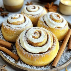 Um die besten Zimtschnecken zu machen, brauchst du einige Hauptzutaten. Diese Zutaten sind wichtig, um den perfekten Geschmack und die richtige Konsistenz zu erreichen. Hier ist die Liste: - 4 Tassen Allzweckmehl - 1 Paket (2 ¼ TL) Trockenhefe - 1 Tasse warme Milch (43°C/110°F) - 1/3 Tasse Kristallzucker - 1/2 Tasse ungesalzene Butter, geschmolzen - 1 großes Ei - 1 TL Vanilleextrakt - 1 TL Salz - 1 EL gemahlener Zimt - 1/2 Tasse brauner Zucker, fest gepackt - 1/4 Tasse Rosinen (optional) - 1 Tasse Puderzucker (für das Frosting) - 2 EL Milch (für das Frosting) - 1/2 TL Vanilleextrakt (für das Frosting) Manchmal möchte ich meine Zimtschnecken aufpeppen. Du kannst verschiedene Zutaten hinzufügen, um neue Geschmäcker zu entdecken. Hier sind einige Ideen: - Nüsse: Walnüsse oder Pekannüsse für einen Crunch. - Früchte: Äpfel oder Birnen für einen fruchtigen Twist. - Schokolade: Dunkle Schokoladenstückchen für eine süße Note. - Gewürze: Muskatnuss oder Kardamom für zusätzlichen Geschmack. Gute Zimtschnecken erfordern auch die richtigen Geräte. Hier ist, was du brauchst: - Große Rührschüssel - Kleine Schüssel - Teigrolle - Messbecher und -löffel - Backform - Küchentuch - Schneidebrett und scharfes Messer Jetzt bist du bereit, die besten Zimtschnecken zu backen! Du findest die komplette Anleitung im Full Recipe. Um die besten Zimtschnecken zu machen, aktiviere zuerst die Hefe. Mische in einer kleinen Schüssel warme Milch, Trockenhefe und eine Prise Zucker. Lass die Mischung für etwa 5-10 Minuten stehen. Sie sollte schaumig werden. In einer großen Schüssel vermenge geschmolzene Butter, Kristallzucker, ein Ei, Vanilleextrakt und Salz. Füge dann die schaumige Hefemischung hinzu. Rühre alles gut um. Jetzt kommt das Mehl ins Spiel. Gib nach und nach 3 Tassen Mehl in die Mischung. Rühre, bis ein weicher Teig entsteht. Gib den Teig auf eine leicht bemehlte Fläche. Knete ihn für etwa 5-7 Minuten. Der Teig sollte glatt und elastisch sein. Wenn er klebt, füge mehr Mehl hinzu. Danach lege den Teig in eine gefettete Schüssel. Decke ihn mit einem feuchten Tuch ab. Lass ihn an einem warmen Ort etwa 1 Stunde gehen, bis er sich verdoppelt hat. Während der Teig aufgeht, bereite die Füllung vor. In einer Schüssel vermenge braunen Zucker, Zimt und Rosinen, falls du sie magst. Nach der Gehzeit schlage mit der Faust in die Mitte des Teigs. Rolle ihn auf einer bemehlten Fläche in ein Rechteck von etwa 40x30 cm aus. Bestreiche den Teig mit geschmolzener Butter und verteile die Zimt-Zucker-Mischung gleichmäßig. Beginne an einer langen Kante und rolle den Teig vorsichtig auf. Drücke die Naht leicht zusammen. Schneide die Rolle in 12 gleich große Stücke. Setze sie in eine gefettete Backform und lass sie weitere 30-40 Minuten gehen. Heize deinen Ofen auf 175°C vor. Backe die Zimtschnecken für 20-25 Minuten. Sie sollten goldbraun sein. Während sie backen, bereite das Frosting vor. Mische Puderzucker, Milch und Vanilleextrakt in einer Schüssel. Wenn die Zimtschnecken fertig sind, lass sie ein paar Minuten abkühlen. Träufle dann das Frosting gleichmäßig darüber. Genieße deine frisch gebackenen Zimtschnecken! Wenn du mehr Details brauchst, schau dir das [Full Recipe] an. Wenn Sie Zimtschnecken machen, gibt es einige Fehler, die Sie vermeiden sollten. - Zu kalte Zutaten: Stellen Sie sicher, dass die Milch warm ist, aber nicht heiß. - Hefe nicht aktivieren: Lassen Sie die Hefe genügend Zeit, um schaumig zu werden. - Teig zu wenig kneten: Kneten Sie den Teig gut, damit er elastisch wird. - Nicht genug gehen lassen: Geben Sie dem Teig genug Zeit, um zu wachsen. Diese kleinen Punkte machen einen großen Unterschied. Die Konsistenz des Teigs ist entscheidend für den Erfolg Ihrer Zimtschnecken. - Weicher Teig: Der Teig sollte weich und geschmeidig sein, aber nicht kleben. - Mehl nach Bedarf hinzufügen: Fügen Sie nach und nach Mehl hinzu, während Sie kneten. - Ruhen lassen: Lassen Sie den Teig an einem warmen Ort ruhen. Wenn der Teig richtig ist, werden Ihre Zimtschnecken fluffig und lecker. Um die besten Zimtschnecken zu backen, sollten Sie einige Backpraktiken beachten. - Temperatur: Heizen Sie den Ofen gut vor. - Platz für die Schnecken: Lassen Sie genug Platz zwischen den Schnecken in der Form. - Frosting nach dem Abkühlen: Träufeln Sie das Frosting, wenn die Schnecken abgekühlt sind. Diese Tipps helfen Ihnen, perfekte Zimtschnecken zu backen. Probieren Sie das Rezept aus dem Full Recipe! {{image_4}} Zimtschnecken sind vielseitig. Sie können die Füllung leicht ändern. Zum Beispiel, anstelle von Zimt und Zucker, fügen Sie Kakao hinzu. Oder verwenden Sie gemahlene Nüsse für mehr Textur. Ein wenig Muskatnuss kann auch einen neuen Geschmack bringen. Sie können auch Früchte wie Äpfel oder Birnen hinzufügen. Diese geben eine frische Note. Experimentieren Sie mit verschiedenen Gewürzen, um neue Kombinationen zu entdecken. Für glutenfreie Zimtschnecken können Sie spezielle Mehle nutzen. Reismehl oder Mandelmehl sind gute Optionen. Kombinieren Sie diese mit Kartoffelstärke für eine bessere Textur. Ein glutenfreies Rezept erfordert oft mehr Flüssigkeit. Achten Sie darauf, die Hefe gut zu aktivieren. So erhalten Sie fluffige und leckere Schnecken. Viele glutenfreie Mehlmischungen sind schon fertig gemischt. Diese machen die Zubereitung einfacher. Das Frosting macht die Zimtschnecken besonders. Klassisches Frosting aus Puderzucker, Milch und Vanille ist immer beliebt. Wenn Sie es fruchtiger mögen, probieren Sie Zitronen- oder Frischkäsefrosting. Ein Schokoladenfrosting kann auch sehr lecker sein. Für eine besondere Note mischen Sie etwas Karamell oder Erdnussbutter in das Frosting. Diese Variationen bringen Abwechslung auf den Tisch. Jeder kann seine Lieblingsversion finden. Um Zimtschnecken frisch zu halten, sollten Sie sie in einem luftdichten Behälter aufbewahren. Legen Sie Backpapier zwischen die Schnecken, um ein Kleben zu verhindern. So bleiben sie weich und lecker. Lagern Sie sie an einem kühlen Ort, weg von direkter Sonne. Wenn Sie die Zimtschnecken in den Kühlschrank stellen, verlieren sie schnell ihre Frische. Zimtschnecken lassen sich gut einfrieren. Wickeln Sie sie einzeln in Frischhaltefolie und legen Sie sie in einen Gefrierbeutel. So bleiben sie bis zu drei Monate haltbar. Zum Auftauen, nehmen Sie die gewünschte Menge heraus und lassen Sie sie über Nacht im Kühlschrank. Sie können sie dann bei Raumtemperatur aufwärmen oder kurz in der Mikrowelle erhitzen. Um Zimtschnecken wieder frisch und warm zu genießen, können Sie sie im Ofen aufwärmen. Heizen Sie den Ofen auf 175°C vor. Legen Sie die Schnecken auf ein Backblech und backen Sie sie 5-10 Minuten lang. Alternativ können Sie sie in der Mikrowelle für 10-15 Sekunden erhitzen. Für ein extra frisches Erlebnis, träufeln Sie etwas Frosting darüber, bevor Sie sie servieren. Hausgemachte Zimtschnecken sind frisch am besten. Sie bleiben bei Raumtemperatur 2 bis 3 Tage lecker. Wickeln Sie sie in Frischhaltefolie oder legen Sie sie in einen luftdichten Behälter. Für längere Haltbarkeit können Sie sie kühlen. Im Kühlschrank halten sie bis zu 1 Woche. Sie können die Zimtschnecken auch einfrieren. So bleiben sie bis zu 3 Monate gut. Ja, Sie können die Zimtschnecken im Voraus machen. Bereiten Sie den Teig bis zur ersten Gehzeit vor. Nach dem Gehen lassen können Sie die Schnecken formen und in den Kühlschrank stellen. Lassen Sie sie dort über Nacht ruhen. Am nächsten Morgen backen Sie sie einfach. So sparen Sie Zeit und genießen frische Zimtschnecken. Wenn der Teig nicht aufgeht, überprüfen Sie die Hefe. Sie muss frisch und aktiv sein. Verwenden Sie warme Milch, keine heiße. Wenn der Teig kalt ist, wird er nicht aufgehen. Lassen Sie ihn an einem warmen Ort gehen. Manchmal hilft auch ein warmes Wasserbad. Wenn alles fehlschlägt, können Sie einen neuen Teig starten. Ja, Sie können die Zimtschnecken vegan machen. Ersetzen Sie die Butter durch vegane Margarine. Nutzen Sie pflanzliche Milch, wie Mandel- oder Sojamilch. Verwenden Sie auch ein pflanzliches Ei-Ersatzmittel. So bleiben die Zimtschnecken lecker und vegan. Experimentieren Sie mit verschiedenen Füllungen für mehr Geschmack. In diesem Blog-Post haben wir alles zu Zimtschnecken behandelt. Wir haben die besten Zutaten und Küchengeräte besprochen. Zudem gab es eine einfache Schritt-für-Schritt-Anleitung, um fantastische Zimtschnecken zu backen. Daraufhin folgten wertvolle Tipps für den perfekten Teig. Abgerundet haben wir das Thema mit Lagerung und häufigen Fragen. Zimtschnecken sind vielseitig und machen Spaß. Ich hoffe, du probierst es aus!