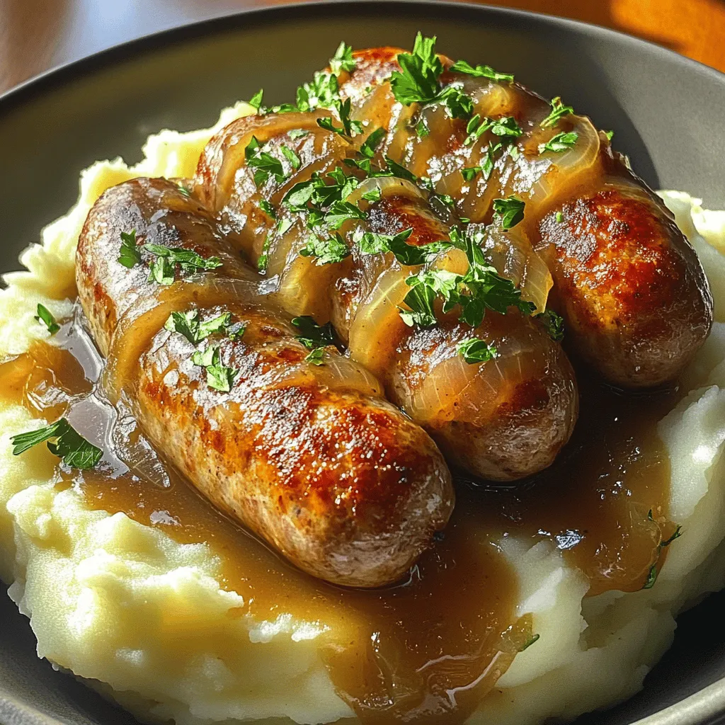 Für ein schmackhaftes Bangers and Mash brauchst du folgende Zutaten: