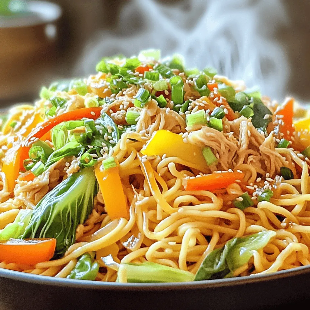 Um Shanghai gebratene Eiernudeln zu machen, brauchst du einige wichtige Zutaten. Hier sind sie: - 225 g dicke Eiernudeln - 2 Esslöffel Pflanzenöl - 3 Knoblauchzehen, fein gehackt - 1 kleine Zwiebel, in dünne Scheiben geschnitten - 1 Paprika, in feine Streifen geschnitten - 1 Tasse Bok Choy, grob gehackt - 1 Tasse geriebene Karotten - 1/2 Tasse Mungobohnensprossen - 1 Tasse gegarten Hähnchenbrust, zerkleinert (oder Tofu) - 3 Esslöffel Sojasauce - 1 Esslöffel Austernsauce (oder Pilzsauce für Vegetarier) - 1 Teelöffel Sesamöl - Salz und Pfeffer nach Geschmack - 2 Frühlingszwiebeln, fein gehackt - Sesamsamen (optional) Diese Zutaten machen das Gericht so lecker und aromatisch. Gemüse bringt Farbe und Nährstoffe in dein Gericht. Du kannst viele Sorten verwenden. Hier sind einige Vorschläge: - Paprika: Sie gibt Süße und eine schöne Farbe. - Bok Choy: Dieses Blattgemüse hat einen milden Geschmack. Es ist reich an Vitaminen. - Karotten: Sie fügen Knusprigkeit und Süße hinzu. - Mungobohnensprossen: Diese sorgen für einen frischen Crunch. Das Hinzufügen von Gemüse macht deine Nudeln nicht nur gesünder, sondern auch bunter und einladender. Für das Protein in Shanghai gebratenen Nudeln kannst du Hähnchen oder Tofu wählen. - Hähnchen: Es ist saftig und hat einen milden Geschmack. Es passt gut zu den Aromen der Sojasauce. - Tofu: Dies ist eine großartige Option für Vegetarier. Tofu nimmt die Aromen gut auf und ist sehr nahrhaft. Beide Optionen bieten dir eine gute Proteinquelle. Du kannst je nach Vorliebe entscheiden, welches du verwenden möchtest. Schau dir das vollständige Rezept an, um alle Details zu sehen. Kochen Sie die Eiernudeln gemäß der Verpackungsanweisung. Dies dauert etwa 5 bis 7 Minuten. Achten Sie darauf, dass sie al dente sind. Lassen Sie die Nudeln gut abtropfen und geben Sie sie in eine große Schüssel. Mischen Sie die Nudeln mit einem Esslöffel Pflanzenöl. So verhindern Sie, dass sie aneinander kleben. Erhitzen Sie in einer großen Pfanne 2 Esslöffel Pflanzenöl bei mittlerer bis hoher Hitze. Fügen Sie den fein gehackten Knoblauch und die Zwiebel hinzu. Sautieren Sie diese Mischung für etwa 1 Minute. Der Knoblauch sollte duften und die Zwiebel glasig sein. Geben Sie dann die Paprika und die geriebenen Karotten in die Pfanne. Braten Sie alles für 2 Minuten an, bis das Gemüse leicht weich ist. Fügen Sie den grob gehackten Bok Choy und die Mungobohnensprossen hinzu. Kochen Sie das Gemüse weitere 2 Minuten. Die Blätter des Bok Choy sollten dann verwelkt sein. Schieben Sie das Gemüse zur Seite der Pfanne. Fügen Sie das gegarte Hähnchen oder Tofu in die Pfanne. Rühren Sie alles gut durch, bis das Hähnchen heiß ist. Geben Sie nun die abgetropften Eiernudeln in die Pfanne. Fügen Sie Sojasauce, Austernsauce und Sesamöl hinzu. Mischen Sie alles gut, sodass die Nudeln gleichmäßig bedeckt sind. Würzen Sie mit Salz und Pfeffer nach Geschmack. Rühren Sie für weitere 2 bis 3 Minuten, bis alles gut vermengt ist und heiß ist. Servieren Sie die Nudeln heiß, garniert mit Frühlingszwiebeln und optionalen Sesamsamen. Dieses Gericht ist einfach und so köstlich! Für mehr Details schauen Sie sich das Full Recipe an. Um echte Shanghai-Nudeln zu genießen, brauchst du die richtigen Zutaten. Die dicken Eiernudeln sind der Schlüssel. Sie haben eine tolle Textur und nehmen die Saucen gut auf. Achte darauf, frisches Gemüse zu verwenden. Paprika, Bok Choy und Karotten bringen Farbe und Geschmack. Frischer Knoblauch und Zwiebel verleihen den Nudeln eine aromatische Tiefe. Vergiss nicht, die Sojasauce und Austernsauce gut zu mischen. Das gibt den Nudeln den typischen Geschmack. Die Hitze spielt eine große Rolle. Du musst die Pfanne oder den Wok gut vorheizen. Das sorgt dafür, dass das Gemüse knackig bleibt. Arbeite bei mittlerer bis hoher Hitze. So kochen die Zutaten schnell, ohne zu verkochen. Wenn du die Nudeln hinzufügst, mische alles gut. Das sorgt für eine gleichmäßige Erwärmung. Verwende einen Holzlöffel, um die Nudeln und das Gemüse zu vermengen. So verhinderst du, dass sie aneinander kleben. Ein häufiger Fehler ist, die Nudeln zu lange zu kochen. Achte darauf, sie al dente zu kochen. So bleiben sie fest und lecker. Ein anderer Fehler ist, zu viel Öl zu verwenden. Das macht die Nudeln fettig. Ein Esslöffel reicht oft aus, um das Ankleben zu verhindern. Wenn du die Hitze zu hoch stellst, kann das Gemüse verbrennen. Halte die Hitze im mittleren Bereich, um das zu vermeiden. Wenn du diese Tipps beachtest, gelingen dir die Shanghai-Nudeln garantiert. Für das vollständige Rezept schaue dir die [Full Recipe] an. {{image_4}} Wenn Sie eine vegetarische oder vegane Variante von Shanghai gebratenen Eiernudeln möchten, ist das einfach. Ersetzen Sie das Hähnchen durch Tofu oder Tempeh. Diese Proteine sind nahrhaft und nehmen die Aromen gut auf. Für eine stärkere Textur können Sie den Tofu vor dem Braten leicht anbraten. Verwenden Sie auch die Pilzsauce anstelle der Austernsauce für den vollen Geschmack ohne tierische Produkte. Um den Geschmack zu variieren, können Sie verschiedene Gewürze hinzufügen. Chili-Flocken bringen Schärfe. Fügen Sie ein wenig fünf Gewürzpulver für einen authentischen chinesischen Geschmack hinzu. Für eine süßere Note können Sie etwas Zucker oder Honig verwenden. Sojasauce kann auch in verschiedenen Sorten kommen. Probieren Sie süße Sojasauce für eine mildere Note oder dunkle Sojasauce für eine tiefere Farbe und intensivere Aromen. Wenn Sie nicht alle traditionellen Zutaten haben, ist das kein Problem. Andere Gemüsesorten wie Brokkoli oder Zucchini sind gute Alternativen. Auch Reisnudeln können anstelle der Eiernudeln verwendet werden. Diese Nudeln sind glutenfrei und leicht. Sogar andere Soßen, wie Teriyaki-Sauce, können die Nudeln aufpeppen. Seien Sie kreativ und verwenden Sie, was Sie zur Hand haben! Wenn Sie Shanghai Fried Noodles zubereiten, bleibt oft etwas übrig. Bewahren Sie die Reste in einem luftdichten Behälter auf. Diese Nudeln halten sich im Kühlschrank etwa 3 bis 4 Tage. Achten Sie darauf, sie gut abzukühlen, bevor Sie sie lagern. So vermeiden Sie ein Übertragen von Wärme. Um die Nudeln wieder aufzuwärmen, geben Sie sie in eine Pfanne. Fügen Sie etwas Pflanzenöl hinzu, damit sie nicht kleben. Erwärmen Sie sie bei mittlerer Hitze. Rühren Sie oft um, damit sie gleichmäßig warm werden. Sie können auch einen Spritzer Wasser hinzufügen, um die Nudeln feucht zu halten. Um zu verhindern, dass die Nudeln weich werden, nutzen Sie am besten frische Zutaten. Kochen Sie die Nudeln nur al dente, damit sie beim Erwärmen fest bleiben. Lagern Sie die Nudeln nicht zu lange. Wenn Sie die Reste aufbewahren, essen Sie sie schnellst möglich. So bleibt der Geschmack frisch und die Textur gut. Shanghai gebratene Eiernudeln sind einzigartig wegen ihrer Textur und Aromen. Sie verwenden dicke Eiernudeln, die einen besonderen Biss haben. Diese Nudeln nehmen die Sauce gut auf. Das macht jeden Bissen lecker. Zudem kombinieren wir frisches Gemüse und eine Soße, die umami-reich ist. Die Mischung aus Sojasauce und Austernsauce bringt Tiefe. Das macht das Gericht so besonders und schmackhaft. Du kannst übrig gebliebene Shanghai gebratene Eiernudeln bis zu drei Tage im Kühlschrank aufbewahren. Stelle sicher, dass sie in einem luftdichten Behälter sind. So bleiben sie frisch. Wenn du die Nudeln länger aufbewahren möchtest, kannst du sie einfrieren. Achte darauf, dass sie gut verpackt sind, um Gefrierbrand zu vermeiden. Zum Auftauen lege sie einfach über Nacht in den Kühlschrank. Ja, du kannst die Eiernudeln im Voraus zubereiten. Koche die Nudeln und das Gemüse separat. Mische sie erst kurz vor dem Servieren. So bleiben die Nudeln frisch und knackig. Du kannst auch die Soße im Voraus machen. Das spart Zeit und macht die Zubereitung einfacher. Wenn du sie im Kühlschrank lagerst, verwende sie innerhalb von zwei Tagen für die beste Qualität. Shanghai gebratene Eiernudeln sind einfach zuzubereiten und lecker. Wir haben die Hauptzutaten, Gemüseoptionen und Proteinquellen besprochen. Ich habe eine klare Schritt-für-Schritt-Anleitung gegeben, um sie perfekt zuzubereiten. Außerdem gab es Tipps und Tricks für den besten Geschmack. Du kannst auch kreative Variationen ausprobieren, ganz nach deinem Geschmack. Denke daran, die richtigen Lagerungs- und Erwärmungstechniken zu nutzen. So bleiben die Nudeln frisch. Halte diese Tipps im Kopf, um deine Shanghai-Nudeln zu einem Hit zu machen. Genieß dein Gericht!