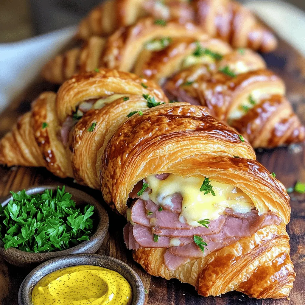 Für die Zubereitung der Baked Ham and Cheese Croissants benötigst du folgende Zutaten: