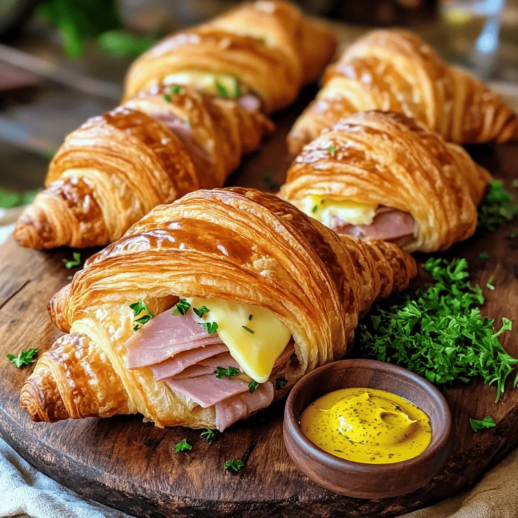 Für die Zubereitung der Baked Ham and Cheese Croissants benötigst du folgende Zutaten: