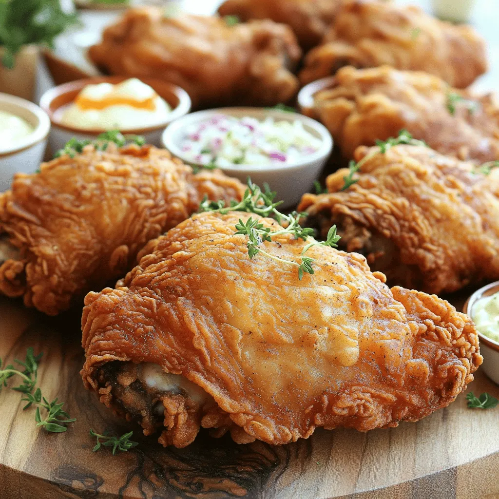 - 4 Hähnchenschenkel (mit Knochen und Haut) - 1 Tasse Buttermilch - 1 Tasse Weizenmehl - Pflanzenöl (zum Frittieren)