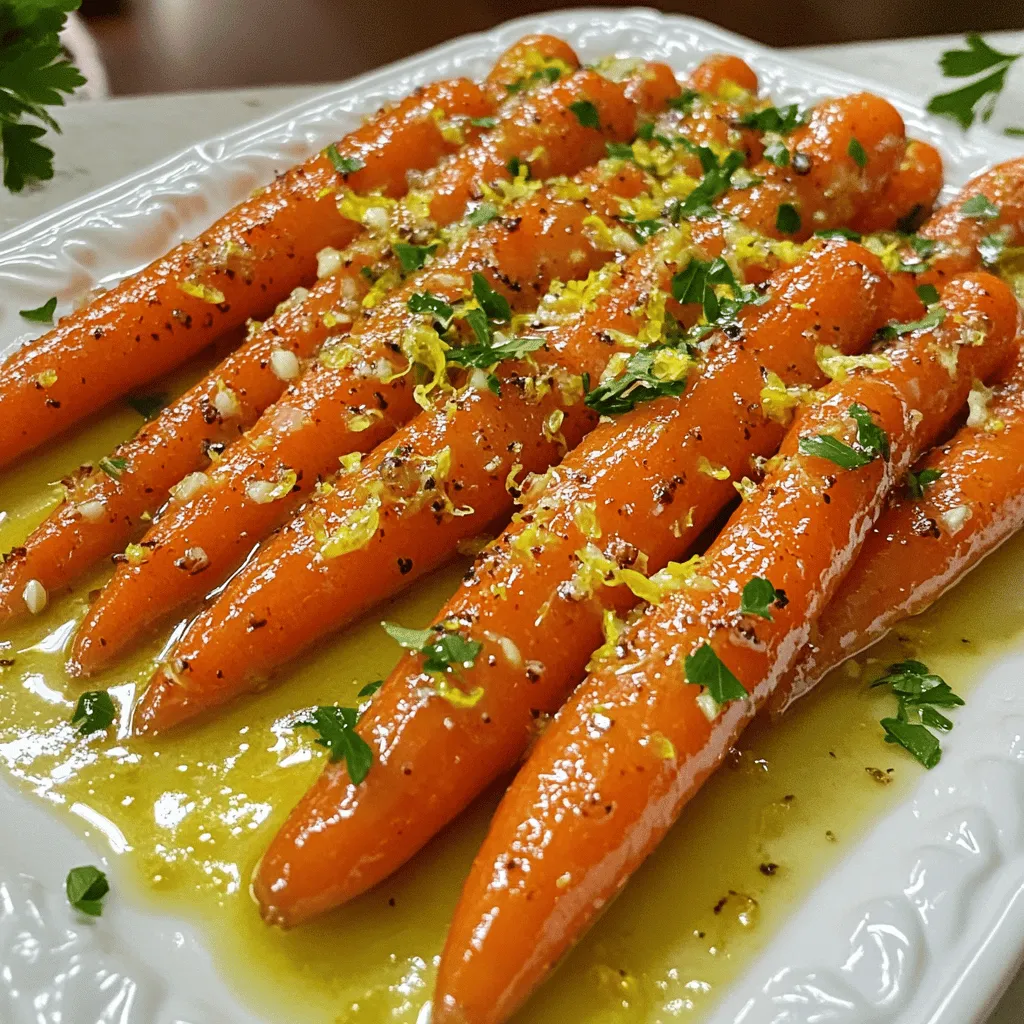 - 450 g Babykarotten (oder normale Karotten) - 3 Esslöffel Olivenöl - 4 Knoblauchzehen