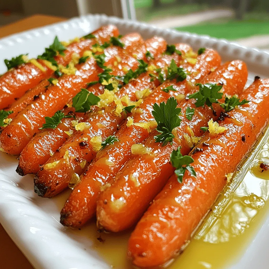 - 450 g Babykarotten (oder normale Karotten) - 3 Esslöffel Olivenöl - 4 Knoblauchzehen