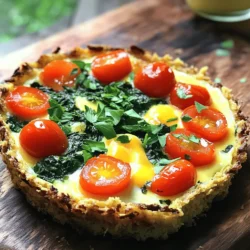 Spring Hash Brown Crust Quiche Leckerer Genuss fürs Frühjahr 2 Für die Spring Hash Brown Crust Quiche brauchst du: - 2 Tassen gefrorene, aufgetaute Hash Browns - 1 Tasse geriebener Mozzarella-Käse - 1 Tasse frischer Spinat, gehackt - 1/2 Tasse Cherrytomaten, halbiert - 4 große Eier - 1 Tasse Vollmilch - 1 Teelöffel Knoblauchpulver - 1/2 Teelöffel Zwiebelpulver - Salz und Pfeffer nach Geschmack - 2 Esslöffel Olivenöl - Frische Kräuter (wie Basilikum oder Petersilie) zur Garnierung