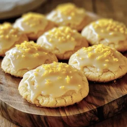 Glazed Lemon Sugar Cookies Einfache und köstliche Kekse 3 - 2 ½ Tassen Allzweckmehl - 1 Teelöffel Backpulver - ½ Teelöffel Natron - ½ Teelöffel Salz Die Hauptzutaten sind wichtig für die Struktur der Kekse. Das Mehl gibt den Keksen Halt. Backpulver und Natron helfen beim Aufgehen. Salz verstärkt den Geschmack. - 1 Tasse ungesalzene Butter, weich - 1 ½ Tassen Kristallzucker - 1 großes Ei - 1 Esslöffel Zitronenschale - 1 Esslöffel Zitronensaft - 1 Teelöffel Vanilleextrakt Die weiteren Zutaten bringen Geschmack und Feuchtigkeit. Butter macht die Kekse weich und reichhaltig. Zucker sorgt für Süße. Ei bindet die Zutaten. Zitronenschale und Zitronensaft bringen frische Aromen. Vanilleextrakt fügt eine warme Note hinzu. - 1 ½ Tassen Puderzucker - 2 Esslöffel Zitronensaft - Zusätzliche Zitronenschale zur Garnierung Die Glasur ist das i-Tüpfelchen. Puderzucker sorgt für die süße, glatte Textur. Zitronensaft bringt den säuerlichen Geschmack. Mit zusätzlicher Zitronenschale wird die Glasur noch frischer. Für das vollständige Rezept schaue dir die Anleitung in der "Lustige Zitronen-zuckerglänzende Kekse" an. Heize deinen Ofen auf 175°C vor. Lege zwei Backbleche mit Backpapier aus. So bleiben die Kekse nicht kleben. Mische in einer Schüssel das Mehl, Backpulver, Natron und Salz. Stelle diese Mischung beiseite. Nimm dann eine große Rührschüssel. Schlage die weiche Butter mit dem Kristallzucker. Mache dies für etwa 2-3 Minuten. Die Mischung wird hell und fluffig sein. Füge das Ei, die Zitronenschale, den Zitronensaft und den Vanilleextrakt hinzu. Mische alles gut, bis es gleichmäßig ist. Nun füge die trockenen Zutaten zur feuchten Mischung hinzu. Rühre, bis alles gerade so verbunden ist. Der Teig sollte weich und leicht klebrig sein. Verwende einen Kekslöffel oder einen Esslöffel. Setze rundliche Teigportionen auf die Backbleche. Lass einen Abstand von etwa 5 cm zwischen den Keksen. Backe die Kekse 10-12 Minuten. Die Ränder sollten leicht goldbraun sein. Die Mitte bleibt weich. Sie festigen sich beim Abkühlen. Bereite die Glasur vor, während die Kekse abkühlen. Mische den Puderzucker mit 2 Esslöffeln Zitronensaft. Rühre, bis die Glasur glatt ist. Passe die Konsistenz mit zusätzlichem Zitronensaft an, falls nötig. Sobald die Kekse abgekühlt sind, träufele die Glasur über jeden Keks. Verwende dazu einen Löffel oder eine Spritztüte. Optional kannst du die Kekse mit zusätzlicher Zitronenschale bestreuen. So erhältst du noch mehr Zitrusgeschmack. Für das vollständige Rezept, schau dir bitte den Abschnitt Full Recipe an. Um die richtige Konsistenz für deinen Teig zu erreichen, achte darauf, dass die Butter weich ist. Sie sollte nicht geschmolzen sein. Mische die trockenen Zutaten gut, bevor du sie zur feuchten Mischung gibst. Der Teig sollte weich und leicht klebrig sein. Wenn der Teig zu fest ist, füge einen Esslöffel Zitronensaft hinzu. Die Backzeit ist wichtig. Backe die Kekse bei 175°C für 10 bis 12 Minuten. Die Ränder sollten goldbraun sein, während die Mitte weich aussieht. Lass die Kekse auf dem Blech ruhen, bevor du sie auf ein Kühlgitter legst. Zu trockene Kekse kommen oft von zu viel Mehl. Miss das Mehl genau ab. Zu weiche Kekse können passieren, wenn der Teig zu viel Flüssigkeit hat. Achte auf die Mengen der Zutaten im Rezept. Wenn der Teig zu klebrig ist, kannst du etwas mehr Mehl hinzufügen. Arbeite den Teig nur so lange, bis alles gut vermischt ist. Vermeide es, den Teig zu lange zu kneten. Die Konsistenz der Glasur ist entscheidend. Sie sollte dick genug sein, um auf den Keksen zu bleiben, aber dünn genug, um gut zu fließen. Wenn die Glasur zu dick ist, füge mehr Zitronensaft hinzu. Ist sie zu dünn, kannst du Puderzucker hinzufügen. Alternativen zur Glasur sind ebenfalls möglich. Du kannst die Kekse auch mit Puderzucker bestäuben oder mit Schokolade überziehen. Diese Variationen geben deinen Keksen einen neuen Twist. {{image_4}} Du kannst die Glasur ganz nach deinem Geschmack anpassen. Probiere verschiedene Kombinationen. Eine Schokoladenglasur passt gut zu den Keksen. Einfach geschmolzene Schokolade über die Kekse träufeln. Du kannst auch Fruchtglasuren verwenden. Himbeeren oder Erdbeeren bringen einen frischen Geschmack. Wenn du glutenfrei backen möchtest, nutze glutenfreies Mehl. Das Ergebnis schmeckt trotzdem lecker. Du kannst auch Nüsse oder Schokoladenstückchen hinzufügen. Diese Zusätze machen die Kekse noch spannender. Achte darauf, die Menge anzupassen, damit die Kekse nicht zu trocken werden. Du kannst auch andere Zitrusfrüchte verwenden. Limetten oder Orangen geben den Keksen einen anderen Geschmack. Das Rezept bleibt gleich, ändere einfach die Frucht. So kannst du die Kekse jedes Mal neu entdecken. Denke daran, dass der Geschmack je nach Zutat variiert. Es ist eine tolle Möglichkeit, kreativ zu sein. Probiere die verschiedenen Variationen aus, um deine perfekten Kekse zu finden. Für das komplette Rezept, schau dir die Vollständige Rezeptur an. Um die Kekse frisch zu halten, benutze einen luftdichten Behälter. Stelle sicher, dass die Kekse abgekühlt sind, bevor du sie lagerst. So bleiben sie weich und lecker. Wenn du sie im Kühlschrank aufbewahrst, könnten sie hart werden. Bei Zimmertemperatur bleiben sie optimal. Die Kekse bleiben bis zu einer Woche frisch. Achte darauf, sie an einem kühlen, trockenen Ort zu lagern. Wenn du mehr Zeit brauchst, friere die Kekse ein. Wickele sie in Frischhaltefolie und lege sie in einen Gefrierbeutel. So bleiben sie bis zu drei Monate haltbar. Präsentiere die Kekse in hübschen Keksdosen. So sehen sie nicht nur gut aus, sondern bleiben auch frisch. Diese Kekse sind perfekt für Feste oder als Geschenk. Du kannst sie zu Geburtstagsfeiern oder Feiertagen servieren. Sie bringen immer Freude! Die Zubereitung der Kekse dauert etwa 20 Minuten. Das Backen benötigt 10 bis 12 Minuten. Insgesamt solltest du also rund 45 Minuten einplanen. Diese Zeit reicht aus, um 24 Kekse zu backen. Du solltest die Kekse glasieren, wenn sie vollständig abgekühlt sind. Warme Kekse können die Glasur schmelzen und verwässern. Warte also mindestens 15 Minuten. So bleibt die Glasur schön fest und glänzend. Ja, du kannst den Teig im Voraus machen. Stelle den Teig in eine luftdichte Box. Bewahre ihn im Kühlschrank auf. Der Teig hält sich dort bis zu drei Tage. Du kannst ihn auch einfrieren. In diesem Fall bleibt er bis zu drei Monate frisch. Lass ihn vor dem Backen einfach im Kühlschrank auftauen. Wenn du keine Zitronen-Glasur magst, probiere andere Optionen. Eine einfache Vanilleglasur passt gut. Nutze dazu Puderzucker und Vanilleextrakt. Du kannst auch Fruchtsäfte wie Orangen- oder Limettensaft verwenden. Diese Optionen geben den Keksen einen anderen Geschmack. In diesem Artikel habe ich die besten Zutaten und Schritte zur Herstellung von Zitronenkeksen geteilt. Du hast erfahren, wie man leckeren Teig macht, ihn backt und mit einer tollen Glasur verfeinert. Ich habe auch Tipps gegeben, um die perfekten Kekse zu backen und Fehler zu vermeiden. Denke daran, mit Variationen zu spielen und kreative Glasuren auszuprobieren. Mit den richtigen Lagerungshinweisen bleiben deine Kekse frisch und lecker. Jetzt liegt es an dir, das Rezept auszuprobieren und Freude beim Backen zu haben!