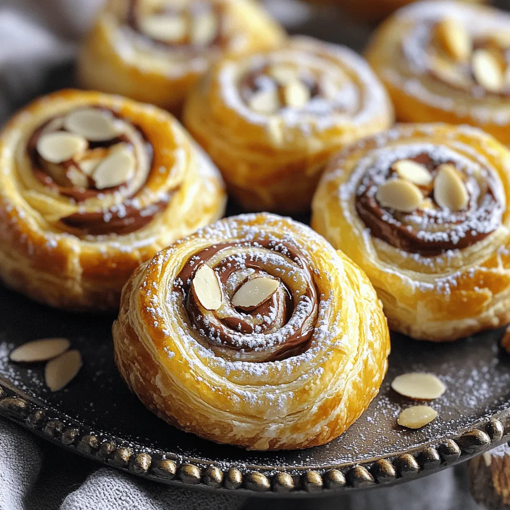 Hier ist die Liste der Zutaten für die Nutella Rolls mit Cream Cheese: - 1 mittelgroßes Laib fertiger Pizzateig oder Blätterteig - ½ Tasse Nutella - 115 g Frischkäse, weich - 2 Esslöffel Puderzucker - 1 Teelöffel Vanilleextrakt - 1 Ei (für die Ei-Wäsche) - ¼ Tasse gehobelte Mandeln (optional) - Puderzucker zum Bestäuben Achten Sie darauf, den Frischkäse gut weich zu machen. So lässt er sich leichter vermischen. Verwenden Sie frischen Pizzateig oder Blätterteig. Dies sorgt für eine perfekte Textur. Wenn Sie die Mandeln verwenden, rösten Sie sie vorher. Das gibt einen tollen Crunch. Falls Sie keinen Pizzateig haben, können Sie auch Blätterteig verwenden. Wenn Sie keinen Frischkäse haben, probieren Sie Mascarpone. Für eine vegane Option können Sie pflanzliche Alternativen nutzen. Verwenden Sie vegane Schokolade statt Nutella. Zuerst bereite alle Zutaten vor. Du brauchst: - 1 mittelgroßes Laib fertiger Pizzateig oder Blätterteig - ½ Tasse Nutella - 115 g Frischkäse, weich - 2 Esslöffel Puderzucker - 1 Teelöffel Vanilleextrakt - 1 Ei (für die Ei-Wäsche) - ¼ Tasse gehobelte Mandeln (optional) - Puderzucker zum Bestäuben Heize deinen Ofen auf 190°C vor. Lege ein Backblech mit Backpapier aus, damit nichts kleben bleibt. Rolle den Pizzateig oder Blätterteig auf einer leicht bemehlten Fläche aus. Es sollte ein Rechteck von etwa 30x35 cm entstehen. In einer Schüssel vermische den weichen Frischkäse, Puderzucker und Vanilleextrakt. Rühre, bis die Mischung schön cremig ist. Verteile die Frischkäsemischung gleichmäßig über den ausgerollten Teig. Lass an den Rändern etwas Platz. Jetzt kommt das Nutella. Löffle es in Streifen über die Frischkäse-Schicht. Marmorier das Nutella vorsichtig mit einem Spachtel oder Löffel. Beginne an einer der langen Kanten und rolle den Teig straff zu einer Log-Form auf. Drücke die Naht gut zusammen, um die Füllung zu sichern. Schneide die Rolle in etwa 2,5 cm dicke Scheiben und lege diese auf das Backblech. Schlage das Ei in einer kleinen Schüssel auf. Bestreiche die Oberseiten der Teigrollen mit dem Eigelb. So bekommen sie eine goldene Farbe. Wenn du magst, streue gehobelte Mandeln obenauf. Backe die Teigrollen im vorgeheizten Ofen für 15-20 Minuten. Sie sind fertig, wenn sie goldbraun und aufgegangen sind. Lass die Wirbel kurz abkühlen. Vor dem Servieren bestäube sie mit Puderzucker. Um die beste Konsistenz zu erzielen, vermische den Frischkäse gut. Mische ihn mit Puderzucker und Vanilleextrakt in einer Schüssel. Achte darauf, dass keine Klumpen bleiben. Die Mischung sollte glatt und cremig sein. So verteilt sich der Frischkäse gleichmäßig auf dem Teig. Nutella muss auch gut marmoriert werden. Verwende einen Spachtel, um beide Zutaten sanft zu vermengen. So erhältst du ein schönes Muster. Ein häufiger Fehler ist, den Teig zu dick auszurollen. Das führt dazu, dass die Rollen nicht gleichmäßig backen. Roll den Teig dünn aus, etwa 3-5 mm. Achte darauf, dass die Naht beim Rollen gut verschlossen ist. Wenn sie offen bleibt, kann die Füllung beim Backen herauslaufen. Verwende auch frische Zutaten. Alte oder abgelaufene Produkte können den Geschmack beeinträchtigen. Präsentation macht viel aus. Serviere die warmen Nutella-Rollen auf einem hübschen Teller. Bestäube sie großzügig mit Puderzucker. Das sieht nicht nur schön aus, sondern gibt auch zusätzlichen Geschmack. Du kannst auch frische Beeren oder Minzblätter hinzufügen. Diese Farben bringen Frische auf den Teller. Biete zusätzlich Nutella zum Dippen an. So macht das Essen noch mehr Spaß! {{image_4}} Nutella Rolls sind sehr vielseitig. Du kannst andere Füllungen hinzufügen. Probier zum Beispiel Erdnussbutter statt Nutella. Das gibt einen tollen Geschmack. Auch Zimt und Zucker sind eine gute Wahl. Sie geben einen süßen Kick. Du kannst auch frische Früchte wie Bananen oder Erdbeeren hinzufügen. So wird es fruchtig und frisch. Achte darauf, die Füllungen gleichmäßig zu verteilen. Das sorgt für einen leckeren Biss. Wenn du keinen Pizzateig oder Blätterteig magst, gibt es Alternativen. Du kannst auch Croissant-Teig verwenden. Das macht die Rollen besonders buttrig und zart. Für eine gesündere Option nimm Vollkornteig. Er gibt den Rollen mehr Ballaststoffe. Ein glutenfreier Teig ist auch möglich. Viele Geschäfte bieten glutenfreie Teigsorten an. So kannst du die Rolls an deine Bedürfnisse anpassen. Nutella Rolls sind perfekt für Feste oder Brunch. Serviere sie warm auf einem schönen Teller. Streue Puderzucker darüber für einen tollen Look. Du kannst die Rollen auch mit Schokoladensauce servieren. Das macht sie besonders schokoladig. Für einen besonderen Anlass kannst du sie mit frischen Beeren garnieren. Das sieht hübsch aus und schmeckt frisch. Diese kleinen Details machen den Unterschied. Wenn du mehr über das Rezept erfahren möchtest, schau dir das Full Recipe an. Um die Nutella Rolls mit Cream Cheese frisch zu halten, lege sie in einen luftdichten Behälter. Das verhindert, dass sie trocken werden. Du kannst sie auch in Frischhaltefolie wickeln. So bleiben sie länger saftig und lecker. Die Wirbel halten sich im Kühlschrank etwa 3 bis 5 Tage. Du kannst sie auch einfrieren. Dafür lege sie in einen gefrierfesten Behälter oder in einen Gefrierbeutel. Sie bleiben bis zu 3 Monate frisch. Wenn du sie wieder auftauen möchtest, lass sie über Nacht im Kühlschrank. Zum Aufwärmen empfehle ich, die Wirbel in den Ofen zu legen. Heize ihn auf 160°C vor und backe die Wirbel 5 bis 7 Minuten. So werden sie wieder knusprig. Du kannst sie auch in der Mikrowelle erwärmen. Stelle sie auf einen Teller und erwärme sie etwa 15 bis 20 Sekunden. So bleiben sie weich und lecker. Es gibt viele Wege, um die Nutella-Rollen spannend zu machen. Hier sind einige Ideen: - Obst hinzufügen: Fügen Sie geschnittene Bananen oder Erdbeeren hinzu. Das gibt einen frischen Geschmack. - Nüsse verwenden: Geben Sie gehackte Walnüsse oder Haselnüsse in die Füllung. Das sorgt für einen schönen Crunch. - Gewürze einstreuen: Zimt oder Muskatnuss können der Füllung eine warme Note verleihen. Ein wenig reicht oft aus. - Schokoladenstückchen: Fügen Sie dunkle oder weiße Schokoladenstückchen hinzu. So wird Ihr Snack noch schokoladiger. Ja, Sie können den Frischkäse leicht ersetzen. Hier sind einige Alternativen: - Ricotta: Das ist eine tolle, cremige Option. Sie sollten ihn gut abtropfen lassen. - Mascarpone: Dies hat einen reichhaltigen Geschmack und ist perfekt für Süßes. - Griechischer Joghurt: Verwenden Sie ihn für eine leichtere Version. Achten Sie darauf, ihn gut zu süßen. Die Nutella-Rollen sind am besten frisch, aber Sie können sie aufbewahren: - Im Kühlschrank: Lagern Sie sie in einem luftdichten Behälter. So bleiben sie 3 bis 4 Tage frisch. - Einzelne Portionen: Sie können sie auch einfrieren. Wickeln Sie jede Rolle gut ein. So halten sie bis zu 3 Monate. - Aufwärmen: Um sie wieder aufzuwärmen, legen Sie sie in den Ofen. So bleiben sie knusprig und lecker. Für das vollständige Rezept, schauen Sie sich das [Full Recipe] an. In diesem Artikel haben wir die wichtigsten Zutaten für Nutella-Rollen besprochen. Du hast eine klare Schritt-für-Schritt-Anleitung für die Zubereitung erhalten. Tipps helfen dir, häufige Fehler zu vermeiden und deine Rollen perfekt zu präsentieren. Außerdem gibt es tolle Variationen und Aufbewahrungstipps. Denke daran: Die richtigen Zutaten und die richtige Technik machen den Unterschied. Experimentiere mit verschiedenen Füllungen und finde deinen persönlichen Stil. So wird jede Rolle ein Hit!