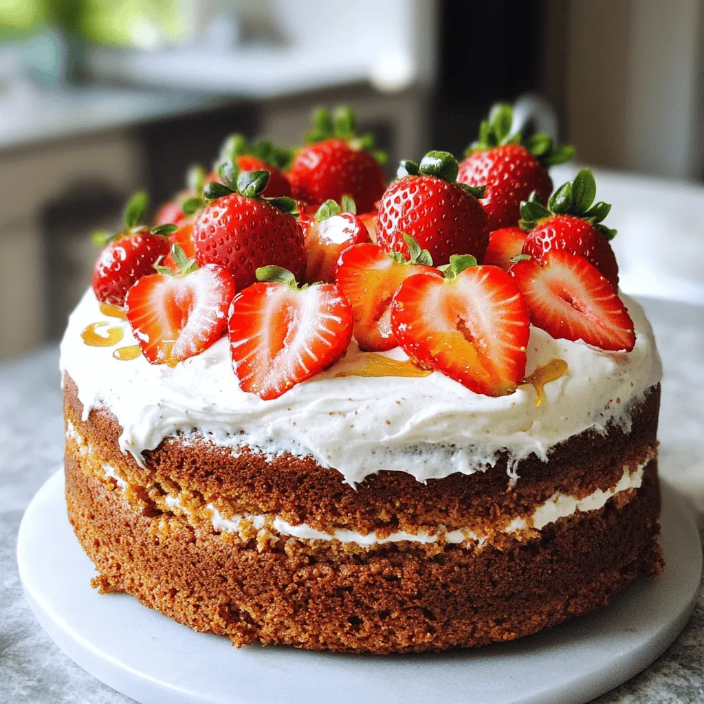 Für den Skinny Strawberry Cake brauchst du frische und gesunde Zutaten. Hier sind die Hauptbestandteile: - 1 Tasse Vollkornmehl - 1/2 Tasse Mandelmehl - 1 Teelöffel Backpulver - 1/2 Teelöffel Natron - 1/4 Teelöffel Salz - 1/3 Tasse Honig oder Ahornsirup - 1/2 Tasse ungesüßtes Apfelmus - 2 große Eier - 1 Teelöffel Vanilleextrakt - 1 1/2 Tassen frische Erdbeeren, entstielt und in Scheiben geschnitten - 1/4 Tasse fettfreier griechischer Joghurt (für das Frosting) - 2 Esslöffel Honig (für das Frosting) - Zusätzliche Erdbeeren zur Dekoration Diese Zutaten sorgen für einen saftigen und leckeren Kuchen. Wenn du einige Zutaten ersetzen möchtest, gibt es tolle Alternativen. Statt Honig kannst du auch Agavendicksaft verwenden. Für die Eier kannst du Chia-Samen nutzen. Mische 1 Esslöffel Chia-Samen mit 3 Esslöffeln Wasser und lass es quellen. Das funktioniert super als Bindemittel. Auch das Apfelmus kann durch pure Banane ersetzt werden. So bleibt der Kuchen süß und gesund. Der Kuchen hat weniger Kalorien als viele andere Desserts. Eine Portion hat ungefähr 150 Kalorien. Das liegt an den gesunden Zutaten wie Vollkornmehl und Apfelmus. Der Kuchen ist reich an Ballaststoffen und hat einen guten Anteil an Vitaminen. Du kannst ihn ohne Schuldgefühle genießen! Für das genaue Rezept schaue dir die [Full Recipe] an. Um zu starten, heizen Sie den Ofen auf 175 °C vor. Fetten Sie eine runde Kuchenform ein oder verwenden Sie Backpapier. Nehmen Sie eine große Rührschüssel und vermengen Sie die trockenen Zutaten. Dazu gehören 1 Tasse Vollkornmehl, 1/2 Tasse Mandelmehl, 1 Teelöffel Backpulver, 1/2 Teelöffel Natron und 1/4 Teelöffel Salz. Rühren Sie alles mit einem Schneebesen gut um. In einer anderen Schüssel mischen Sie die feuchten Zutaten. Verwenden Sie 1/3 Tasse Honig oder Ahornsirup, 1/2 Tasse ungesüßtes Apfelmus, 2 große Eier und 1 Teelöffel Vanilleextrakt. Mischen Sie alles mit einem Handmixer oder einem Schneebesen, bis es glatt ist. Jetzt fügen Sie die trockene Mischung nach und nach zu den feuchten Zutaten hinzu. Rühren Sie vorsichtig, bis alles gerade vermischt ist. Übermischen Sie den Teig nicht. Heben Sie dann 1 1/2 Tassen geschnittene Erdbeeren vorsichtig unter den Teig. Gießen Sie den Teig in die vorbereitete Kuchenform. Glätten Sie die Oberfläche mit einem Spatel. Backen Sie den Kuchen für 20-25 Minuten. Überprüfen Sie mit einem Zahnstocher, ob er fertig ist. Der Zahnstocher sollte sauber herauskommen. Sobald der Kuchen fertig ist, nehmen Sie ihn aus dem Ofen. Lassen Sie ihn 10 Minuten in der Form abkühlen. Danach legen Sie den Kuchen auf ein Kuchengitter, um ihn vollständig abkühlen zu lassen. Für das Frosting nehmen Sie eine kleine Schüssel. Rühren Sie 1/4 Tasse fettfreien griechischen Joghurt und 2 Esslöffel Honig glatt. Warten Sie, bis der Kuchen abgekühlt ist, bevor Sie das Frosting auftragen. Verteilen Sie es gleichmäßig auf der Oberseite des Kuchens. Garnieren Sie den Kuchen mit frischen Erdbeeren. So sieht er noch besser aus! Für das gesamte Rezept, schauen Sie sich das Full Recipe an. Um die Kalorien in deinem Skinny Strawberry Cake weiter zu senken, kannst du einige Änderungen vornehmen. Ersetze den Honig oder Ahornsirup durch einen kalorienfreien Süßstoff. Das hilft, den Zuckergehalt zu reduzieren. Du kannst auch weniger Öl verwenden oder den griechischen Joghurt ganz weglassen. Stattdessen könntest du mehr Apfelmus hinzufügen. So bleibt der Kuchen saftig. Wenn du andere Früchte magst, kannst du Erdbeeren ersetzen. Himbeeren oder Blaubeeren sind gute Optionen. Sie haben ähnliche Aromen und bringen frische Farben. Du kannst auch Pfirsiche oder Äpfel verwenden. Diese Früchte geben dem Kuchen eine neue Note. Experimentiere mit verschiedenen Kombinationen, um deinen Lieblingsgeschmack zu finden. Um deinen Skinny Strawberry Cake frisch zu halten, lagere ihn im Kühlschrank. Decke den Kuchen mit Frischhaltefolie ab oder stelle ihn in einen luftdichten Behälter. So bleibt er weich und lecker. Der Kuchen hält sich 3 bis 4 Tage. Wenn du ihn länger aufbewahren möchtest, friere ihn ein. Schneide ihn in Stücke und wickle jedes Stück separat ein. So kannst du immer ein Stück genießen, wann immer du Lust hast. Für das beste Ergebnis lasse den Kuchen vor dem Servieren etwas auftauen. {{image_4}} Um eine glutenfreie Variante des Skinny Strawberry Cake zu machen, kann man einfach das Vollkornmehl und das Mandelmehl durch glutenfreies Mehl ersetzen. Eine Mischung aus Reismehl und Kartoffelstärke funktioniert gut. Achte darauf, das Backpulver glutenfrei zu wählen. So bleibt der Kuchen leicht und fluffig, ohne glutenhaltige Zutaten. Für eine vegane Version ersetzt du die Eier durch Apfelmus oder Bananenpüree. Nutze 1/4 Tasse Apfelmus pro Ei. Honig kann durch Agavendicksaft oder Ahornsirup ersetzt werden. Diese Anpassungen machen den Kuchen nicht nur pflanzlich, sondern erhalten auch den tollen Geschmack. Der Skinny Strawberry Cake ist super vielseitig! Probier ihn mit anderen Früchten aus. Himbeeren, Blaubeeren oder sogar Pfirsiche können die Erdbeeren ersetzen. Jede Frucht bringt ihren eigenen Geschmack und macht den Kuchen spannend. Du kannst auch eine Mischung aus Früchten verwenden, um neue Aromen zu entdecken. Für das vollständige Rezept schau dir den [Full Recipe] an. Um deinen Skinny Strawberry Cake frisch zu halten, lagere ihn in einem luftdichten Behälter. Du kannst ihn auch in Frischhaltefolie wickeln. So bleibt der Kuchen saftig und lecker. Halte den Kuchen immer kühl, um die Frische zu bewahren. Stelle den Behälter in den Kühlschrank, wenn du ihn nicht sofort isst. Im Kühlschrank hält sich der Kuchen bis zu fünf Tage. Achte darauf, dass er gut verpackt ist. So schützt du ihn vor anderen Gerüchen und Geschmäckern. Wenn du den Kuchen länger aufbewahren möchtest, ist Einfrieren eine gute Option. Um den Kuchen einzufrieren, lasse ihn zuerst vollständig abkühlen. Schneide ihn in Stücke, um die Portionen zu erleichtern. Wickele jedes Stück fest in Frischhaltefolie und lege sie in einen Gefrierbeutel. Der Kuchen bleibt bis zu drei Monate frisch. Zum Auftauen lege die Stücke einfach in den Kühlschrank. So bleibt der Geschmack erhalten. Du kannst auch das Frosting separat einfrieren, wenn du möchtest. Das Backen des Kuchens dauert etwa 20 bis 25 Minuten. Du kannst testen, ob der Kuchen fertig ist, indem du einen Zahnstocher in die Mitte steckst. Wenn er sauber herauskommt, ist der Kuchen bereit. Ja, du kannst auch andere Süßungsmittel verwenden. Anstelle von Honig kannst du Agavendicksaft oder Stevia nehmen. Achte darauf, die Menge anzupassen, da einige Süßstoffe süßer sind. Es ist wichtig, den Geschmack zu probieren, während du mischst. Um deinen Kuchen fluffig zu halten, mische die Zutaten sanft. Vermeide es, den Teig zu übermischen, da dies die Luftbläschen zerstört. Achte darauf, frische Zutaten zu verwenden. Dies trägt ebenfalls zur Leichtigkeit bei. Für das vollständige Rezept und mehr Details, schau dir den [Full Recipe] an. Der Skinny Strawberry Cake ist leicht, lecker und gesund. Wir haben die Hauptzutaten und gesunde Ersatzstoffe erkundet. Die Schritt-für-Schritt-Anleitung macht das Backen einfach. Zusätzlich gab es Tipps, um Kalorien zu reduzieren und Variationen, um den Kuchen an deine Wünsche anzupassen. Außerdem hast du gelernt, wie du ihn richtig lagerst. Jetzt bist du bereit, diesen köstlichen Kuchen zu backen und zu genießen. Teile dein Ergebnis und werde kreativ mit verschiedenen Früchten!