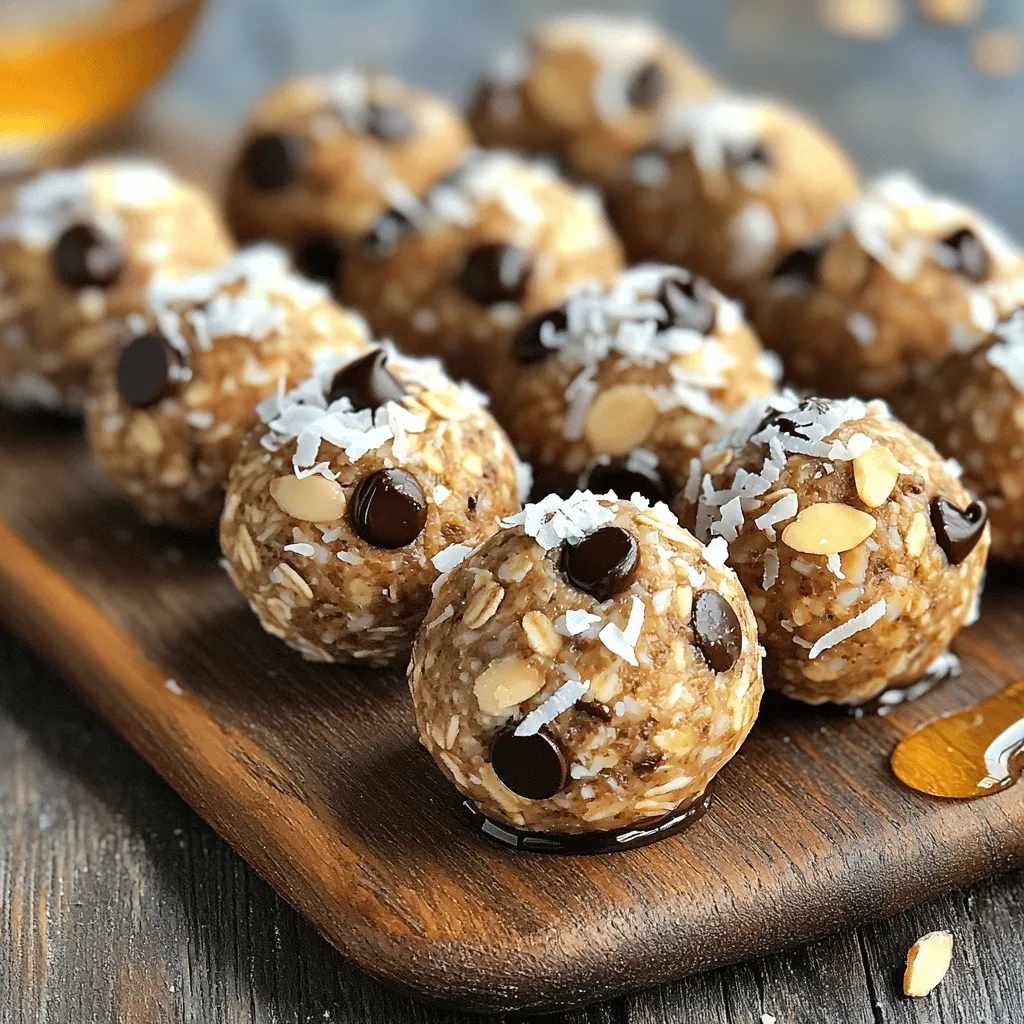 Um die leckeren Almond Joy Energiebällchen zu machen, brauchst du einige einfache Zutaten. Hier ist die Liste: - 1 Tasse Haferflocken - ½ Tasse Mandelbutter - ¼ Tasse Honig oder Ahornsirup - ½ Tasse ungesüßte, geraspelte Kokosnuss - ¼ Tasse gehackte Mandeln - ¼ Tasse Zartbitterschokoladenstückchen (vegan, wenn gewünscht) - 1 Teelöffel Vanilleextrakt - Eine Prise Salz Wenn du spezielle Diäten hast, gibt es tolle Alternativen für die Zutaten. Verwende zum Beispiel: - Anstelle von Honig kannst du Agavendicksaft nutzen, um vegan zu bleiben. - Für Nüsse kannst du Sonnenblumenkernbutter anstelle von Mandelbutter verwenden. - Du kannst auch glutenfreie Haferflocken wählen. Achte darauf, dass sie als glutenfrei gekennzeichnet sind. Diese Alternativen machen die Energiebällchen für viele Menschen zugänglich und schmackhaft. Die Zutaten bieten viele gesunde Nährstoffe. Hier einige Highlights: - Haferflocken: Sie sind reich an Ballaststoffen. Sie helfen dir, lange satt zu bleiben. - Mandelbutter: Diese enthält gesunde Fette und Eiweiß, die gut für das Herz sind. - Kokosnuss: Sie liefert gesunde Fette und einen tollen Geschmack. - Zartbitterschokolade: Diese hat Antioxidantien und einen köstlichen Geschmack. Jede Zutat trägt zu einem nahrhaften Snack bei, der dir viel Energie gibt. Zuerst sammeln Sie alle Zutaten. Sie brauchen: - 1 Tasse Haferflocken - ½ Tasse Mandelbutter - ¼ Tasse Honig oder Ahornsirup - ½ Tasse ungesüßte, geraspelte Kokosnuss - ¼ Tasse gehackte Mandeln - ¼ Tasse Zartbitterschokoladenstückchen - 1 Teelöffel Vanilleextrakt - Eine Prise Salz Stellen Sie sicher, dass alles bereit ist. Messen Sie alles genau ab. Nehmen Sie eine große Schüssel. Geben Sie die Haferflocken, Mandelbutter und Honig oder Ahornsirup hinein. Vermischen Sie alles gut. Die Masse sollte gleichmäßig aussehen. Fügen Sie dann die geraspelte Kokosnuss, gehackte Mandeln, Zartbitterschokoladenstückchen, Vanilleextrakt und die Prise Salz hinzu. Rühren Sie kräftig um. Es ist wichtig, dass alles gut vermischt ist. Jetzt formen Sie kleine Bällchen. Nehmen Sie etwas von der Mischung in die Hand. Rollen Sie es zu einer Kugel von etwa 2,5 cm. Legen Sie die Bällchen auf ein Backblech mit Backpapier. Wenn Sie alle Bällchen geformt haben, stellen Sie das Blech in den Kühlschrank. Lassen Sie die Bällchen mindestens 30 Minuten ruhen. So werden sie fest und lecker. Diese Energiebällchen sind perfekt als Snack oder Energiebooster. Probieren Sie das Rezept aus und genießen Sie die Kokos-Almond Joy Energiebällchen! Ein häufiger Fehler ist, die Zutaten nicht gut zu mischen. Dies kann zu ungleichmäßigen Bällchen führen. Achten Sie darauf, die Mischung gründlich zu rühren. Ein weiterer Fehler ist, die Bällchen zu groß zu machen. Halten Sie sie etwa 2,5 cm groß. So bleiben sie beim Essen handlich. Wenn die Mischung zu trocken erscheint, fügen Sie etwas mehr Mandelbutter oder Honig hinzu. Es gibt viele Wege, um diese Energiebällchen spannend zu machen. Wenn Sie Schokolade mögen, fügen Sie mehr Schokoladenstückchen hinzu. Für einen fruchtigen Geschmack, versuchen Sie getrocknete Cranberries oder Rosinen. Wenn Sie Nüsse lieben, können Sie Walnüsse oder Cashews verwenden. Experimentieren Sie mit verschiedenen Geschmäckern ist ein großer Teil des Spaßes. Die Textur der Energiebällchen kann leicht angepasst werden. Wenn Sie eine knusprigere Textur möchten, fügen Sie mehr gehackte Nüsse hinzu. Für eine weichere Konsistenz, erhöhen Sie die Menge an Mandelbutter. Sie können auch verschiedene Arten von Haferflocken verwenden, um die Textur zu variieren. Verwenden Sie grobe Haferflocken für mehr Biss oder feine für eine glattere Textur. {{image_4}} Wenn du eine vegane Version der Energiebällchen machen möchtest, ist das ganz einfach. Ersetze den Honig durch Ahornsirup oder Agavendicksaft. Beide bieten eine tolle Süße. Du kannst auch die Zartbitterschokolade wählen, die vegan ist. Achte darauf, dass sie keine Milchbestandteile enthält. So bleibt alles pflanzlich und lecker. Superfoods sind eine großartige Ergänzung. Sie erhöhen den Nährwert deiner Energiebällchen. Chiasamen sind reich an Ballaststoffen und Omega-3-Fettsäuren. Füge einfach zwei Esslöffel hinzu. Leinsamen sind ebenfalls gesund. Sie fördern die Verdauung. Mahle sie vorher, um die Nährstoffe besser aufzunehmen. Diese kleinen Änderungen machen einen großen Unterschied. Möchtest du etwas Neues? Probiere andere Schokoladenarten. Weiße Schokolade kann eine süße Wendung geben. Auch Kakaonibs sind eine tolle Option. Sie bieten einen intensiven Schokoladengeschmack ohne Zucker. Bei den Nüssen kannst du Haselnüsse oder Walnüsse nutzen. Sie bringen verschiedene Texturen und Geschmäcker mit. Experimentiere mit diesen Alternativen, um die perfekte Mischung zu finden. Diese Variationen machen deine Kokos-Almond Joy Energiebällchen spannender und gesünder. Es gibt viele Möglichkeiten, sie jedem Geschmack anzupassen! Um die Frische deiner Almond Joy Energiebällchen zu bewahren, lagere sie in einem luftdichten Behälter. Ein Glasgefäß oder eine Tupperware sind ideal. Achte darauf, dass der Behälter gut verschlossen ist. So bleibt der Geschmack erhalten und die Bällchen werden nicht trocken. Stelle den Behälter in den Kühlschrank. Die kühle Temperatur hilft, die Textur fest und angenehm zu halten. Die Energiebällchen sind im Kühlschrank bis zu einer Woche haltbar. Wenn du die Bällchen länger aufbewahren möchtest, kannst du sie auch einfrieren. Im Gefrierschrank bleiben sie bis zu drei Monate frisch. Achte darauf, sie in einer gefrierfesten Tüte oder einem Behälter zu lagern. So schütze ich sie vor Frostschäden. Wenn du die Energiebällchen wieder aufwärmen möchtest, tau sie einfach im Kühlschrank auf. Du kannst sie auch kurz in der Mikrowelle erwärmen. Achte darauf, sie nicht zu lange zu erhitzen, damit sie nicht zu weich werden. Diese Bällchen sind vielseitig. Du kannst sie auch in deiner Frühstücksschüssel oder im Joghurt verwenden. Die Möglichkeiten sind endlos! Die Almond Joy Energiebällchen haben etwa 150 Kalorien pro Stück. Diese Zahl kann leicht variieren. Der genaue Wert hängt von den genauen Zutaten ab, die du verwendest. Zum Beispiel, wenn du mehr Honig oder Schokolade hinzufügst, steigt die Kalorienzahl. Diese Energiebällchen sind eine großartige Wahl für einen gesunden Snack. Ja, du kannst die Energiebällchen einfrieren. Das ist eine gute Möglichkeit, ihre Frische zu bewahren. Lege die Bällchen in einen luftdichten Behälter oder wickel sie in Frischhaltefolie. So bleiben sie bis zu drei Monate haltbar. Zum Essen nimm die Bällchen einfach heraus und lass sie bei Raumtemperatur auftauen. Du kannst viele andere Geschmäcker ausprobieren! Zum Beispiel ergänzen Erdnussbutter oder Cashewbutter den Geschmack. Für mehr Frucht kannst du getrocknete Cranberries oder Rosinen hinzufügen. Auch ein Hauch von Zimt oder Muskatnuss bringt eine interessante Note. Experimentiere mit verschiedenen Zutaten und finde deinen Lieblingsgeschmack. Diese Anleitung zeigt dir, wie du köstliche Energiebällchen zubereitest. Wir haben die besten Zutaten und deren Nährstoffgehalt besprochen. Du hast Alternativen für spezielle Ernährungsbedürfnisse gelernt. Die Schritt-für-Schritt-Anleitung erleichtert dir das Mischen und Formen. Tipps helfen dir, häufige Fehler zu vermeiden. Variationen wie vegane Optionen bringen Abwechslung. Abschließend sind die Lagerungshinweise wichtig, um die Frische zu wahren. Experimentiere und finde deinen Lieblingsgeschmack! Selbstgemachte Energiebällchen sind gesund und lecker.