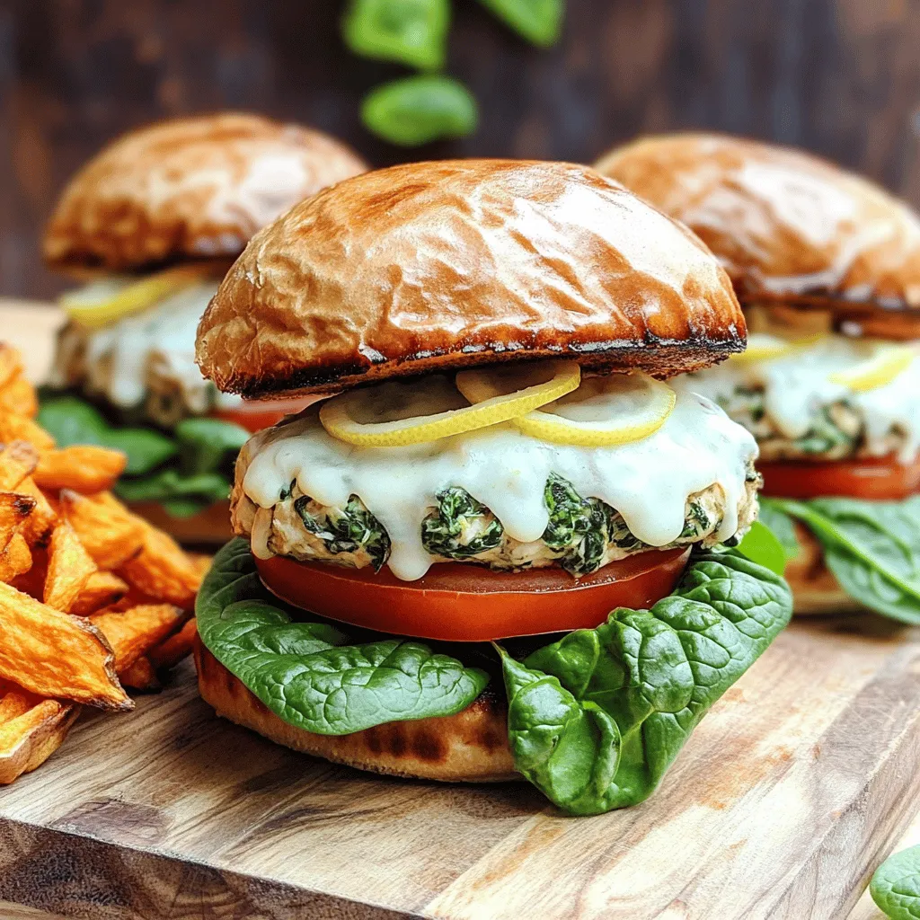 - 450 g gemahlenes Hühnchen - 1 Tasse frischer Spinat, fein gehackt - 125 g weißer Cheddar, gerieben Für diese Burger sind die Hauptzutaten wichtig. Das gemahlene Hühnchen gibt die Basis. Frischer Spinat bringt Farbe und Nährstoffe. Der weiße Cheddar sorgt für einen tollen Geschmack. Diese Mischung macht die Burger besonders saftig und lecker. - 1 Knoblauchzehe, fein gehackt - ½ Teelöffel Zwiebelpulver - ½ Teelöffel geräuchertes Paprikapulver Die Gewürze sind entscheidend für das Aroma. Knoblauch gibt den Burgers einen tollen Duft. Zwiebelpulver fügt eine süße Note hinzu. Geräuchertes Paprikapulver gibt einen rauchigen Geschmack. Diese Kombination macht die Burger unvergesslich. - 4 Vollkorn-Burgerbrötchen - Blätter von grünen Salat und Tomatenscheiben zur Garnierung Vollkorn-Burgerbrötchen sind eine gesunde Wahl. Sie sind nahrhaft und lecker. Grüner Salat und Tomaten machen die Burger frisch. Sie liefern auch einen schönen Farbkontrast. Serviere die Burger mit diesen Zutaten für das beste Ergebnis. Für das komplette Rezept schaue dir die vollständige Anleitung an. In einer großen Schüssel vermengen Sie die folgenden Zutaten: - 450 g gemahlenes Hühnchen - 1 Tasse frischer Spinat, fein gehackt - 125 g weißer Cheddar, gerieben - 1 Knoblauchzehe, fein gehackt - ½ Teelöffel Zwiebelpulver - ½ Teelöffel geräuchertes Paprikapulver - 1 Teelöffel Salz - ½ Teelöffel schwarzer Pfeffer Mischen Sie alles gut mit Ihren Händen. Achten Sie darauf, nicht zu fest zu drücken. So bleiben die Patties saftig und lecker. Teilen Sie die Mischung in vier gleich große Portionen. Formen Sie jede Portion zu einem Patty. Die Patties sollten etwa 2 cm dick sein. Dies gibt Ihnen eine schöne Textur beim Braten. Erhitzen Sie 1 Esslöffel Olivenöl in einer Pfanne bei mittlerer Hitze. Sobald das Öl heiß ist, legen Sie die Patties vorsichtig hinein. Braten Sie sie etwa 5 bis 6 Minuten auf jeder Seite. Achten Sie darauf, dass die Innentemperatur 75°C erreicht. Während die Patties braten, bereiten Sie eine einfache Aioli vor. Mischen Sie in einer kleinen Schüssel: - ¼ Tasse Mayonnaise - 1 Esslöffel Zitronensaft Rösten Sie die Vollkorn-Burgerbrötchen leicht an. Sobald die Patties fertig sind, stellen Sie die Burger zusammen. Verteilen Sie die Aioli auf die Brötchen, legen Sie das Hühnchen-Patty darauf, und garnieren Sie mit Salat und Tomatenscheiben. Um saftige Patties zu machen, mischen Sie die Zutaten sanft. Vermeiden Sie es, die Mischung zu stark zu drücken. Das kann die Patties trocken machen. Achten Sie auf die Größe der Patties. Sie sollten gleich groß sein, damit sie gleichmäßig garen. Eine Dicke von etwa 2 cm ist ideal. Lassen Sie die Patties vor dem Braten etwas ruhen. So behalten sie ihre Form. Die Aioli kann einfach angepasst werden. Fügen Sie frische Kräuter hinzu, um mehr Geschmack zu bekommen. Basilikum oder Petersilie passen gut. Für eine schärfere Note können Sie etwas Sriracha oder Senf unterrühren. Experimentieren Sie mit verschiedenen Zitrusfrüchten. Limetten- oder Orangensaft verleihen der Aioli einen frischen Twist. So machen Sie die Burger noch interessanter. Die Präsentation der Burger ist wichtig. Servieren Sie sie auf einem Holzbrett für einen rustikalen Look. Fügen Sie frische Spinatblätter und Tomatenscheiben hinzu. Das bringt Farbe auf den Tisch. Achten Sie darauf, die Brötchen leicht zu rösten. Das gibt einen schönen Crunch. Für eine tolle Beilage sind Süßkartoffelpommes perfekt. Sie sind schmackhaft und machen das Gericht komplett. {{image_4}} Wenn Sie nach einer pflanzenbasierten Option suchen, sind Kichererbsen perfekt. Mahlen Sie Kichererbsen und mischen Sie sie mit Spinat und Käse. Fügen Sie etwas Haferflocken hinzu, um die Mischung zu binden. Eine andere gute Wahl sind schwarze Bohnen. Diese bieten einen tollen Geschmack. Sie können auch Quinoa verwenden, um die Burger nahrhafter zu machen. Diese Alternativen sind lecker und gesund. Um den Geschmack Ihrer Burger zu verändern, können Sie verschiedene Gewürze verwenden. Probieren Sie Kreuzkümmel für einen warmen, erdigen Geschmack. Oder fügen Sie Chili-Pulver hinzu, wenn Sie es scharf mögen. Auch frische Kräuter wie Basilikum oder Petersilie passen gut. Sie bringen frische Aromen in die Patties. Experimentieren Sie mit verschiedenen Kombinationen, um Ihre perfekte Mischung zu finden. Die richtigen Beilagen machen das Essen noch besser. Süßkartoffelpommes sind eine beliebte Wahl. Sie sind knusprig und süß. Auch ein frischer Salat mit einer leichten Vinaigrette passt gut. Ein Gurkensalat gibt einen erfrischenden Crunch. Wenn Sie es herzhaft mögen, probieren Sie geröstetes Gemüse. Es ist einfach zuzubereiten und sehr schmackhaft. Servieren Sie die Burger mit diesen Beilagen für eine vollständige Mahlzeit. Um die Reste deiner White Cheddar Spinach Chicken Burger richtig zu lagern, folge diesen Tipps: - Lass die Burger zuerst auf Raumtemperatur abkühlen. - Packe die Reste in luftdichte Behälter. - Verwende Pergamentpapier zwischen den Burgern, um ein Kleben zu verhindern. So bleiben die Burger frisch und lecker. Du kannst sie leicht aufwärmen, ohne dass sie trocken werden. Um die Patties einzufrieren, gehe folgendermaßen vor: - Forme die Patties wie im Rezept beschrieben. - Lege sie auf ein Backblech und friere sie für etwa 1-2 Stunden ein. - Verpacke die gefrorenen Patties in Gefrierbeutel. Entferne so viel Luft wie möglich. Durch das Einfrieren bleiben die Patties bis zu drei Monate frisch. Du kannst sie direkt aus dem Gefrierfach in die Pfanne geben. Die Haltbarkeit der Burger ist wichtig. Hier sind die Details: - Im Kühlschrank halten die Burger etwa 3-4 Tage. - Im Gefrierschrank bleiben sie bis zu 3 Monate haltbar. Wenn du die Burger länger aufbewahren möchtest, friere sie besser ein. So behältst du den besten Geschmack und die beste Textur. Um die besten White Cheddar Spinach Chicken Burgers zu machen, befolge diese Schritte: 1. Zutaten mischen: In einer großen Schüssel das gemahlene Hühnchen, den gehackten Spinat, den geriebenen weißen Cheddar, den Knoblauch, das Zwiebelpulver, das Paprikapulver, das Salz und den Pfeffer gut vermengen. 2. Hände benutzen: Mische die Zutaten mit den Händen. Achte darauf, dass die Mischung nicht zu stark bearbeitet wird. So bleiben die Patties saftig. 3. Patties formen: Teile die Mischung in vier Portionen. Forme diese vorsichtig zu Patties, etwa 2 cm dick. 4. In der Pfanne braten: Erhitze Olivenöl in einer Grillpfanne. Brate die Patties bei mittlerer Hitze, bis sie durchgegart sind. Sie sollten eine Innentemperatur von 75°C erreichen. 5. Aioli zubereiten: Mische Mayonnaise mit Zitronensaft für eine einfache Aioli. 6. Burger zusammenstellen: Roste die Brötchen und baue deine Burger mit Aioli, Patties, Salat und Tomaten zusammen. Ja, du kannst die Mischung im Voraus zubereiten. Mische die Zutaten und forme die Patties. Leg sie dann auf ein Backblech mit Backpapier. Decke sie ab und stelle sie in den Kühlschrank. So bleiben sie frisch für bis zu zwei Tage. Wenn du die Patties länger aufbewahren möchtest, friere sie ein. Achte darauf, sie in Frischhaltefolie einzuwickeln, bevor du sie in einen Gefrierbeutel legst. So kannst du sie bis zu drei Monate lagern. Zu deinen White Cheddar Spinach Chicken Burgers passen viele leckere Beilagen: - Süßkartoffelpommes: Sie sind knusprig und süß. - Coleslaw: Ein frischer, knuspriger Salat. - Gegrilltes Gemüse: Zucchini und Paprika sind großartig. - Kartoffelsalat: Erfrischend und cremig. - Gurkensalat: Leicht und spritzig. Probiere verschiedene Beilagen aus, um dein Gericht zu variieren und zu bereichern. Diese Anleitung zeigt, wie man köstliche White Cheddar Spinach Chicken Burgers macht. Wir haben die Hauptzutaten, Gewürze und Brötchen behandelt, um die perfekte Mischung zu erhalten. Mit unseren Tipps bleiben die Patties saftig und die Präsentation wird ansprechend. Variationen und Lagerung von Resten runden das Rezept ab. Experimentiere mit den Ideen und genieße die Abwechslung. Mach diesen Burger zu deinem neuen Favoriten!