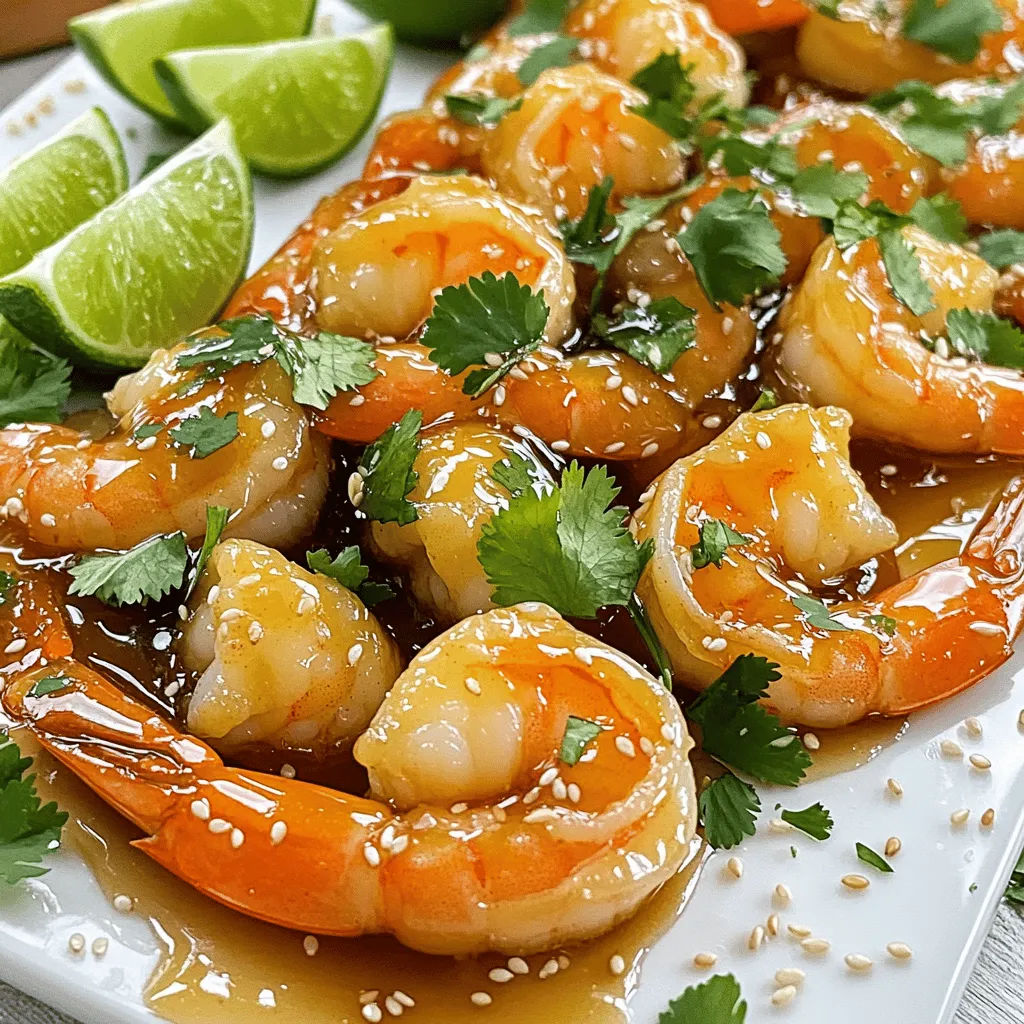 Um die perfekten Honig-Knoblauch-Garnelen zuzubereiten, brauchst du einige Hauptzutaten. Hier sind sie: - 450 g große Garnelen, geschält und entdarmt - 60 ml Honig - 3 Knoblauchzehen, fein gehackt - 30 ml Sojasauce (oder Tamari für glutenfrei) - 15 ml Limettensaft - 15 ml Olivenöl - Salz und Pfeffer nach Geschmack - Frischer Koriander zur Garnitur - Limettenspalten zum Servieren Diese Zutaten sorgen für einen tollen Geschmack und eine schöne Textur. Die richtige Kombination von Gewürzen macht dein Gericht besonders. Neben dem Knoblauch verwenden wir Sojasauce und Limettensaft. Sojasauce bringt einen salzigen Umami-Geschmack. Limettensaft fügt Frische hinzu. Der Honig sorgt für die süße Note, die die Garnelen umhüllt. Achte darauf, frischen Knoblauch zu verwenden. Er hat einen stärkeren Geschmack als getrockneter. Für eine leckere Beilage passen frische Zutaten perfekt dazu. Hier sind einige Ideen: - Grüner Salat mit Limettendressing - Gedämpfter Brokkoli oder grüne Bohnen - Jasminreis oder Quinoa - Avocado-Scheiben für mehr Cremigkeit Diese Beilagen ergänzen die Garnelen gut und machen das Gericht noch schmackhafter. Du kannst mit verschiedenen Kombinationen spielen, um dein perfektes Dinner zu finden. Schau dir auch das [Full Recipe] an, um alles nachzukochen! Zuerst nimmst du die Garnelen und gibst sie in eine große Schüssel. Füge dann die folgenden Zutaten hinzu: - 450 g große Garnelen, geschält und entdarmt - 60 ml Honig - 3 Knoblauchzehen, fein gehackt - 30 ml Sojasauce - 15 ml Limettensaft Vermische alles gut. Lass die Garnelen für etwa fünf Minuten marinieren. Dadurch ziehen die Aromen ein. Du kannst in der Zeit die Pfanne vorbereiten. Erhitze eine große Pfanne bei mittlerer bis hoher Hitze. Füge 15 ml Olivenöl hinzu. Wenn das Öl heiß ist, lege die Garnelen in einer einzelnen Schicht hinein. Würze sie mit Salz und Pfeffer. Brate die Garnelen für etwa zwei Minuten. Sie sollten rosa werden. Wende die Garnelen vorsichtig. Dies hilft, sie gleichmäßig zu garen. Gieße nun die vorbereitete Honig-Knoblauchsauce über die Garnelen. Rühre sanft um. Lass alles für weitere zwei bis drei Minuten kochen. Die Garnelen sind fertig, wenn sie durchgegart sind. Nimm die Pfanne vom Herd und lasse die Garnelen eine Minute ruhen. Serviere sie auf einem schönen Teller. Träufle die restliche Sauce über die Garnelen. Garniere mit frisch gehacktem Koriander und Limettenspalten. Für die vollständige Anleitung, schau dir das [Full Recipe] an. Um die Garnelen perfekt zu garen, achte auf die Temperatur. Erhitze das Olivenöl gut, bevor du die Garnelen hinzufügst. So braten sie gleichmäßig und bleiben saftig. Wende die Garnelen, sobald sie rosa werden. Garzeit beträgt etwa vier bis fünf Minuten. Überkoche sie nicht, sonst werden sie gummiartig. Die Honig-Knoblauchsoße kann leicht variieren. Füge etwas Ingwer für einen zusätzlichen Kick hinzu. Für mehr Schärfe nutze Chiliflocken oder frische Chilis. Du kannst auch Erdnussbutter hinzufügen, um die Sauce cremiger zu machen. Experimentiere mit verschiedenen Sojasaucen, um unterschiedliche Geschmäcker zu erzielen. Für besondere Anlässe präsentiere die Garnelen auf einem schönen Teller. Verwende frische Limettenspalten und gehackten Koriander zur Dekoration. Du kannst auch eine Beilage aus Reis oder Quinoa servieren. Für einen festlichen Touch füge geröstete Sesamsamen hinzu. Diese Ideen machen das Gericht noch ansprechender. {{image_4}} Wenn du mehr Farbe und Geschmack willst, füge Gemüse hinzu. Brokkoli, Paprika oder Zucchini passen gut. Brate das Gemüse in derselben Pfanne an, bevor du die Garnelen hinzufügst. Das Gemüse wird knackig und frisch. Die Aromen der Garnelen und das Gemüse harmonieren perfekt. Diese Variante macht das Gericht noch gesünder und sättigender. Lust auf etwas Schärfe? Füge rote Pfefferflocken oder frische Chilis hinzu. Streue sie in die Pfanne, wenn die Garnelen braten. Die Schärfe ergänzt die Süße des Honigs. Du bekommst einen tollen Kontrast in jedem Biss. Diese Variante ist ideal für alle, die es gerne würzig mögen. Wenn du Garnelen meiden möchtest, probiere Tofu oder Pilze. Tofu nimmt die Aromen gut auf. Mariniere ihn in der gleichen Honig-Knoblauchsauce. Brate den Tofu knusprig und kombiniere ihn mit der Sauce. Du kannst auch Austernpilze verwenden. Sie haben eine fleischige Textur und sind eine tolle Alternative. Diese Optionen sind perfekt für Vegetarier und Veganer. Du findest die vollständige Zubereitung in der [Full Recipe]. Bewahre die Reste der Honig-Knoblauch-Garnelen in einem luftdichten Behälter auf. Stelle sicher, dass der Behälter gut verschlossen ist. So bleiben die Aromen frisch. Du kannst die Garnelen bis zu drei Tage im Kühlschrank lagern. Vermeide es, die Garnelen in einer offenen Schüssel zu lassen. Das trocknet sie aus. Um die Garnelen aufzuwärmen, benutze eine Pfanne. Erhitze sie bei mittlerer Hitze. Füge einen Spritzer Wasser oder etwas Olivenöl hinzu. So bleiben die Garnelen saftig. Rühre sie vorsichtig um, damit sie gleichmäßig warm werden. Du kannst auch die Mikrowelle nutzen, aber achte darauf, sie nicht zu lange zu erhitzen. Das macht sie gummiartig. Im Kühlschrank halten sich die Honig-Knoblauch-Garnelen bis zu drei Tage. Wenn du sie länger aufbewahren möchtest, friere sie ein. Im Gefrierschrank bleiben sie bis zu drei Monate frisch. Achte darauf, sie in einem gefrierfesten Behälter zu lagern. So verhinderst du, dass sie Gefrierbrand bekommen. Zum Auftauen lasse sie über Nacht im Kühlschrank. So bleiben sie zart und lecker. Die Zubereitung der Garnelen dauert nur zehn Minuten. Die Vorbereitungszeit ist fünf Minuten. In dieser Zeit kannst du die Sauce mixen und die Garnelen bereit machen. Das Kochen in der Pfanne benötigt dann nur etwa fünf Minuten. So hast du ein schnelles und leckeres Gericht. Ja, du kannst gefrorene Garnelen verwenden. Achte darauf, sie vor der Zubereitung gut aufzutauen. Am besten lässt du sie über Nacht im Kühlschrank auftauen. So bleiben sie saftig und zart. Wenn du sie nicht auf einmal verwendest, kannst du die restlichen Garnelen im Gefrierfach lagern. Zu Honig-Knoblauch-Garnelen passen viele Beilagen. Hier sind einige Vorschläge: - Reis, um die Sauce gut aufzunehmen - Gemüse wie Brokkoli oder grüne Bohnen - Frischer Salat für einen leichten Kontrast - Nudeln, um ein herzhaftes Gericht zu kreieren Mit diesen Beilagen kannst du dein Gericht nach Belieben anpassen. Honig-Knoblauch-Garnelen sind einfach zuzubereiten und lecker. Wir haben die Zutaten, die Anleitung und einige Tipps besprochen. Du weißt jetzt, wie du die Garnelen perfekt garst, die Sauce variierst und die Reste lagerst. Trau dich, mit frischen Beilagen zu experimentieren. Dieser leckere Genuss ist ideal für jeden Anlass. Nutze das Wissen aus diesem Artikel. So bereitest du die perfekten Honig-Knoblauch-Garnelen. Viel Spaß beim Kochen!